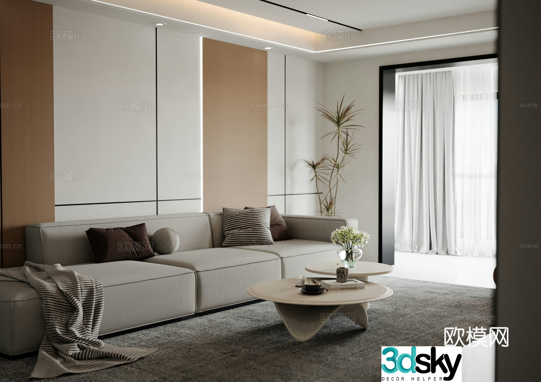 Modern living room 3d model