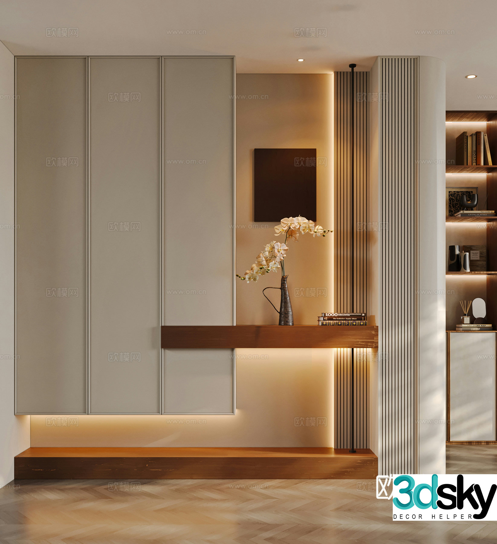 Middle-aged style entrance 3D model