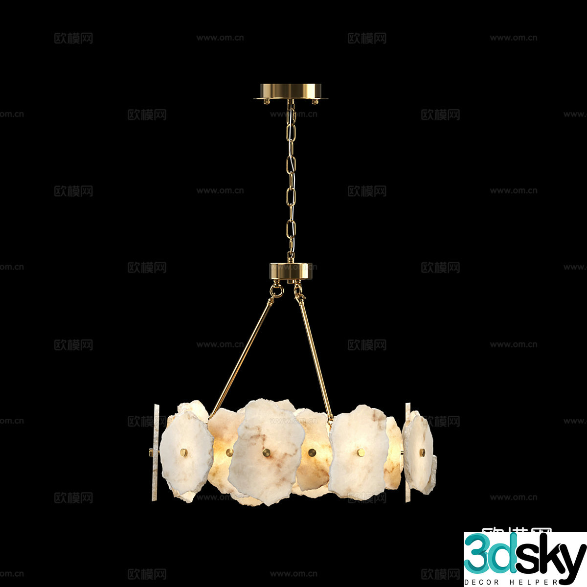 Modern simple light luxury chandeliers chandeliers simple chandeliers living room chandeliers decorative chandeliers 3D model