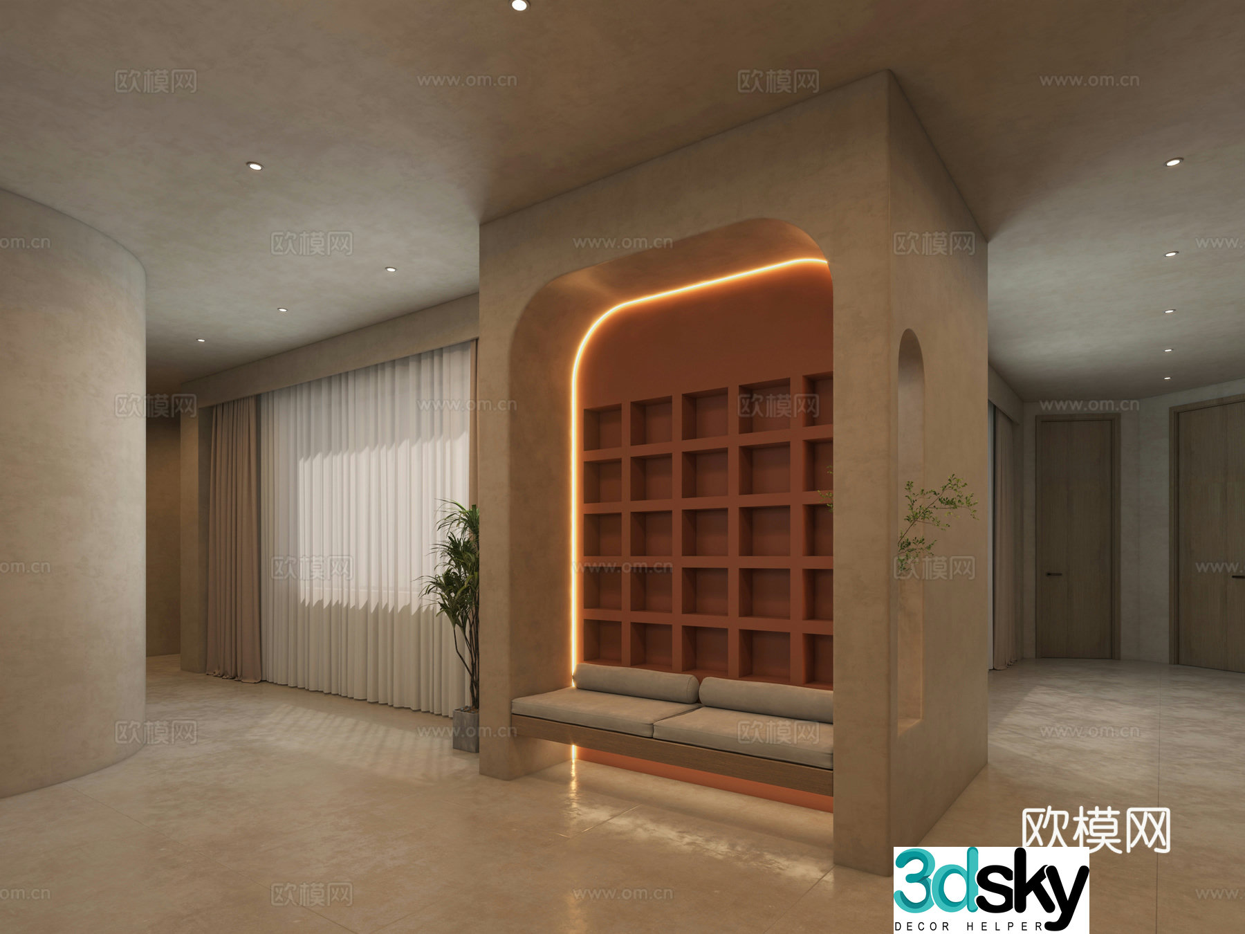 Jijifeng Beauty Salon Aisle Space 3D Model