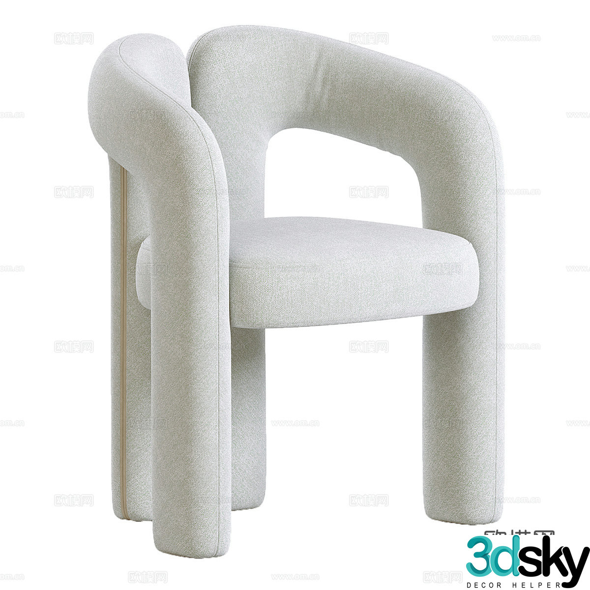 Modern simple single chair Simple chair Leisure chair Living room chair Stool 3d model