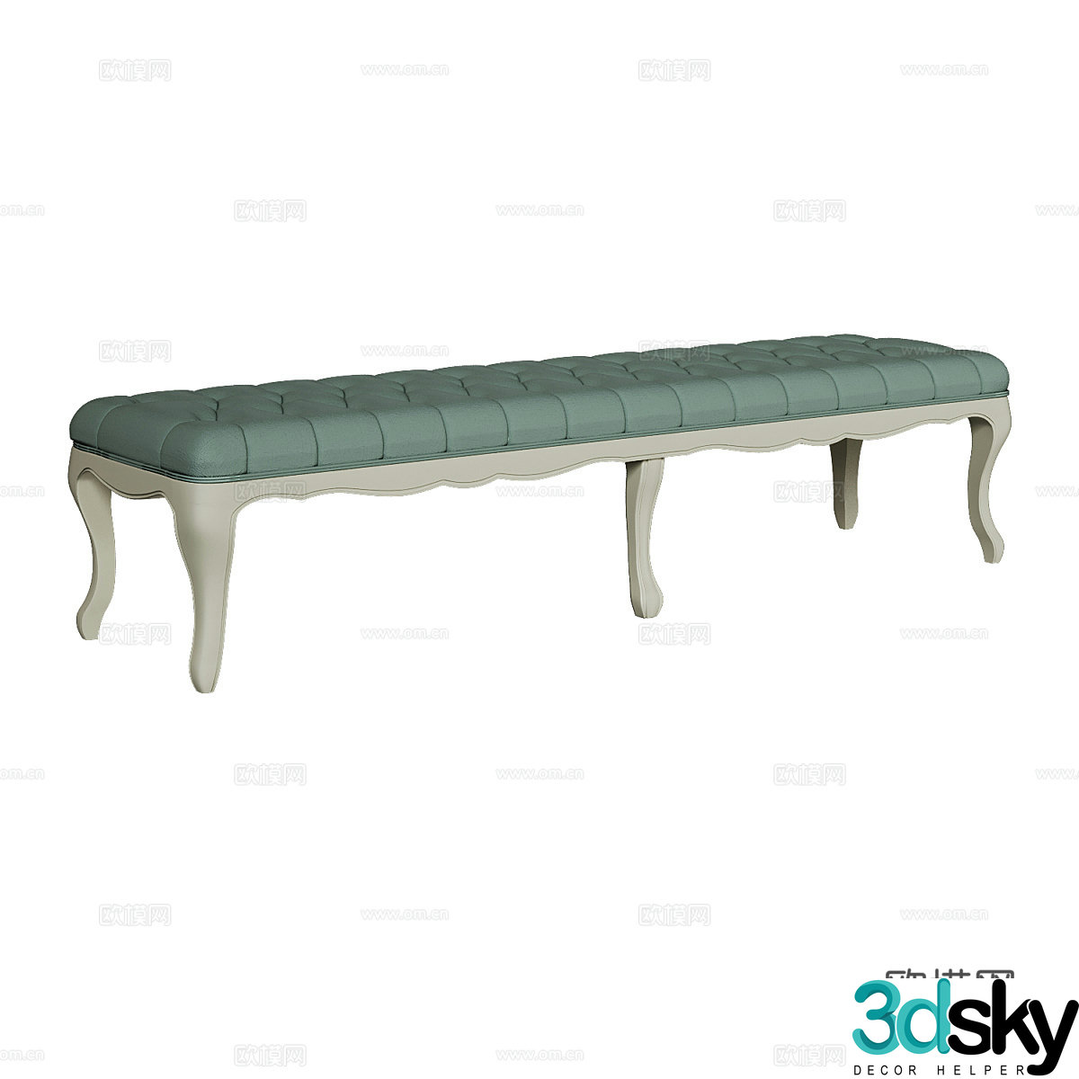 French simple sofa stool low stool simple sofa stool stool 3D model