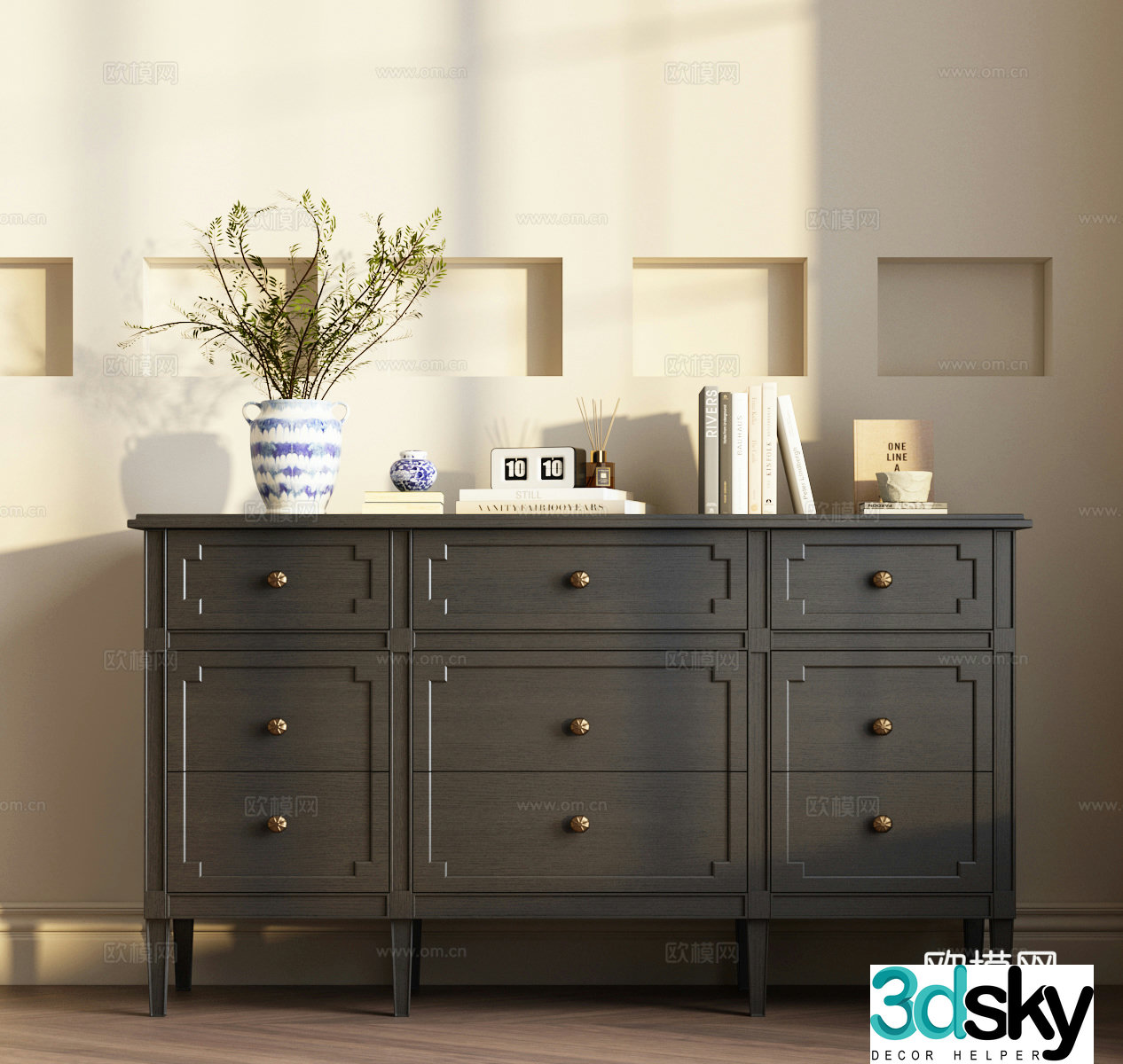 American end viewing platform American entrance cabinet American side cabinet American chest of cabinet 3D model