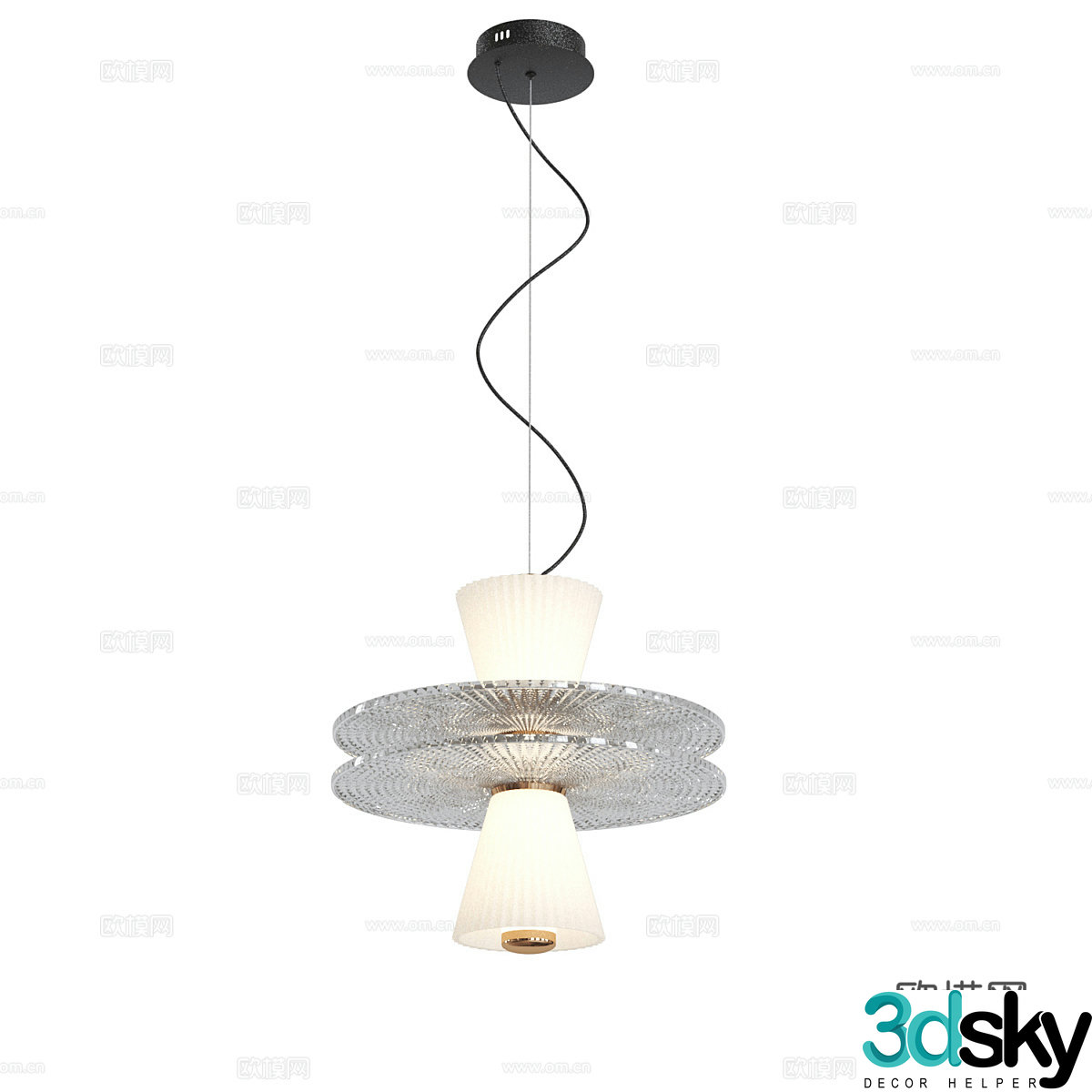 Modern simple chandeliers chandeliers simple chandeliers restaurant chandeliers glass chandeliers lamps 3D model