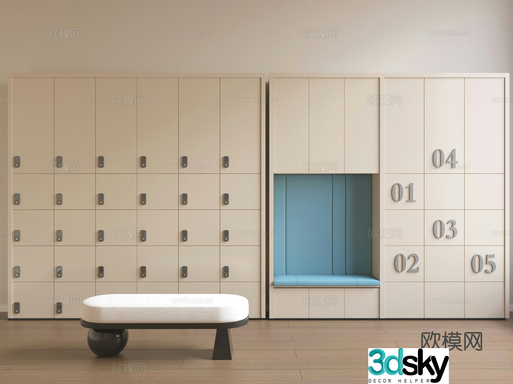 Modern storage cabinet public space storage cabinet locker shoe replacement cabinet password cabinet storage cabinet 3d model