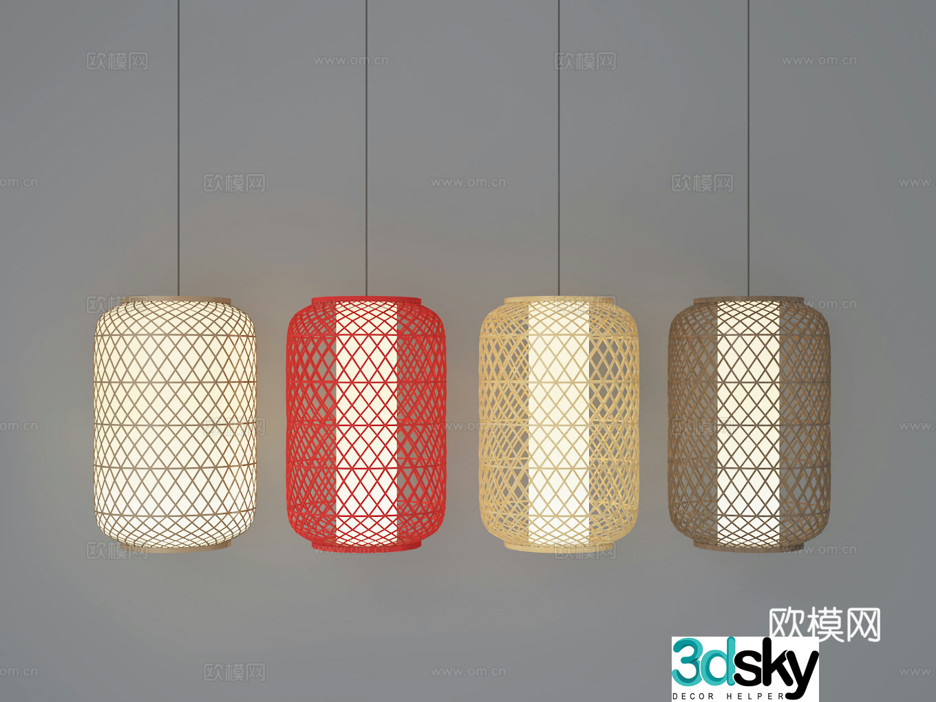 Chandelier lantern 3d model