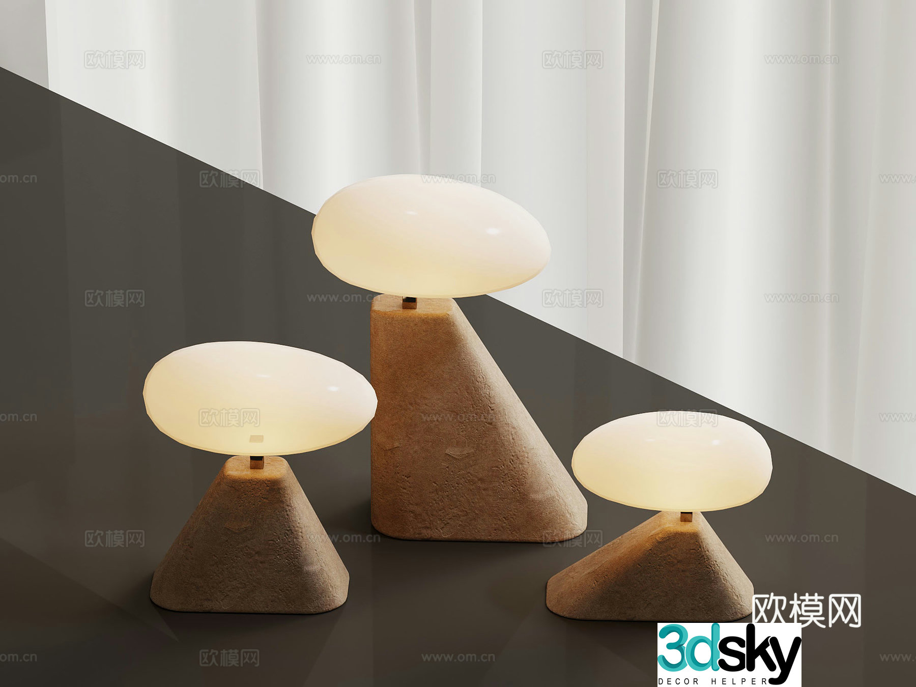 Modern Wasabi Decorative Light Bedside Light 3D Model