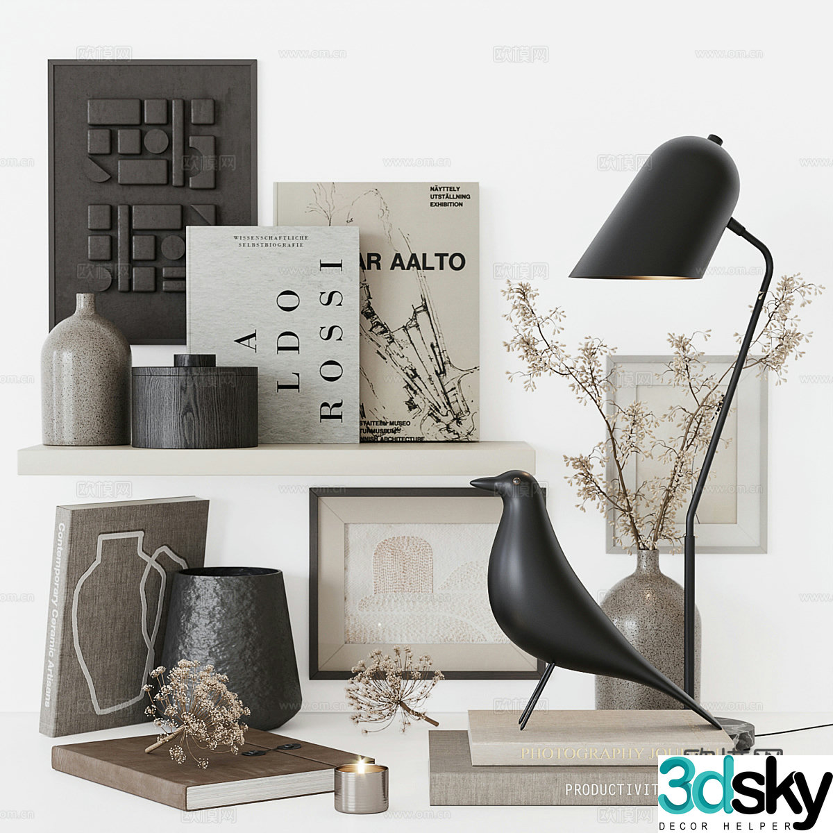New Chinese style jewelry side table 3D model