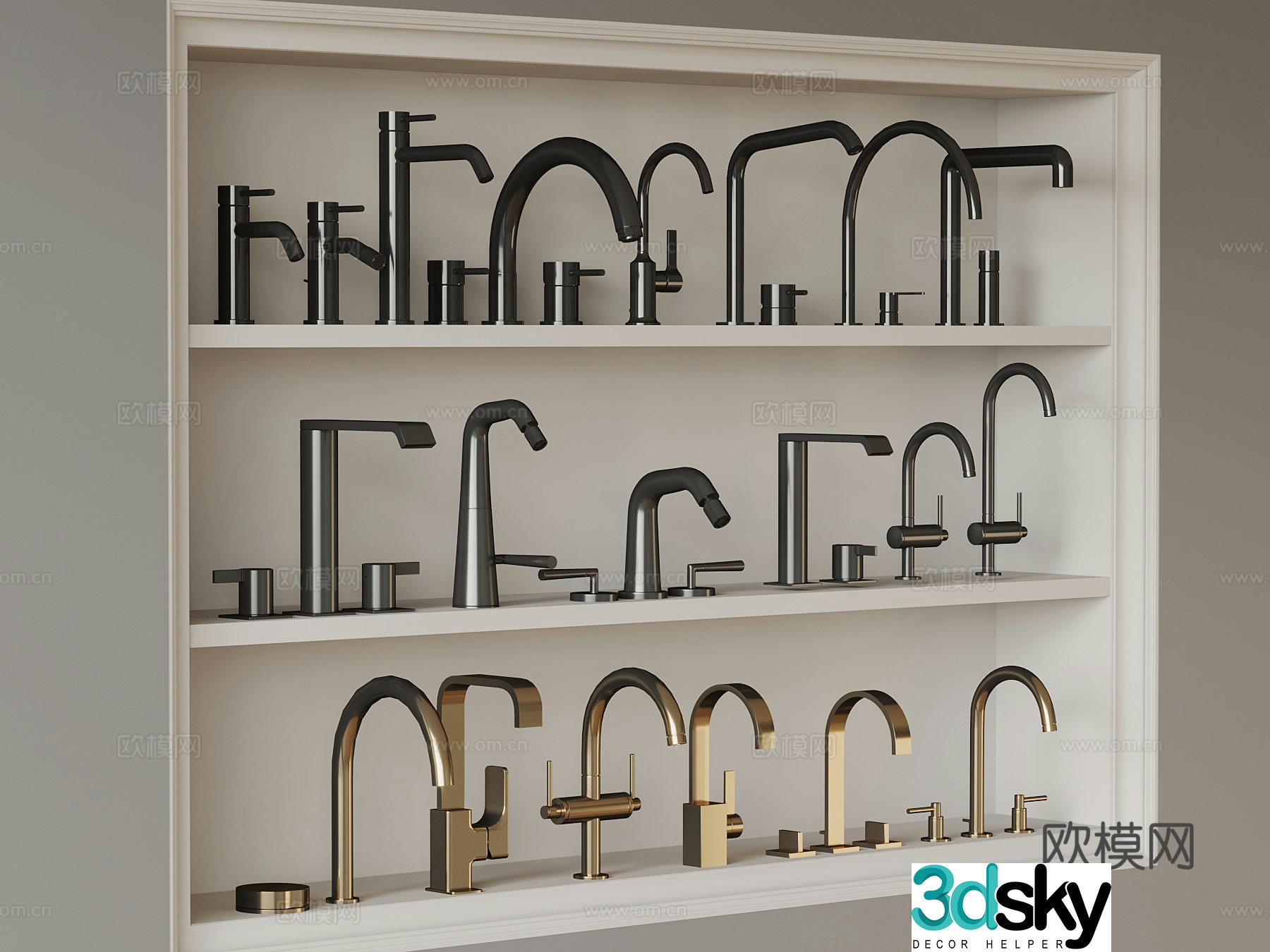 Modern faucet 3d model