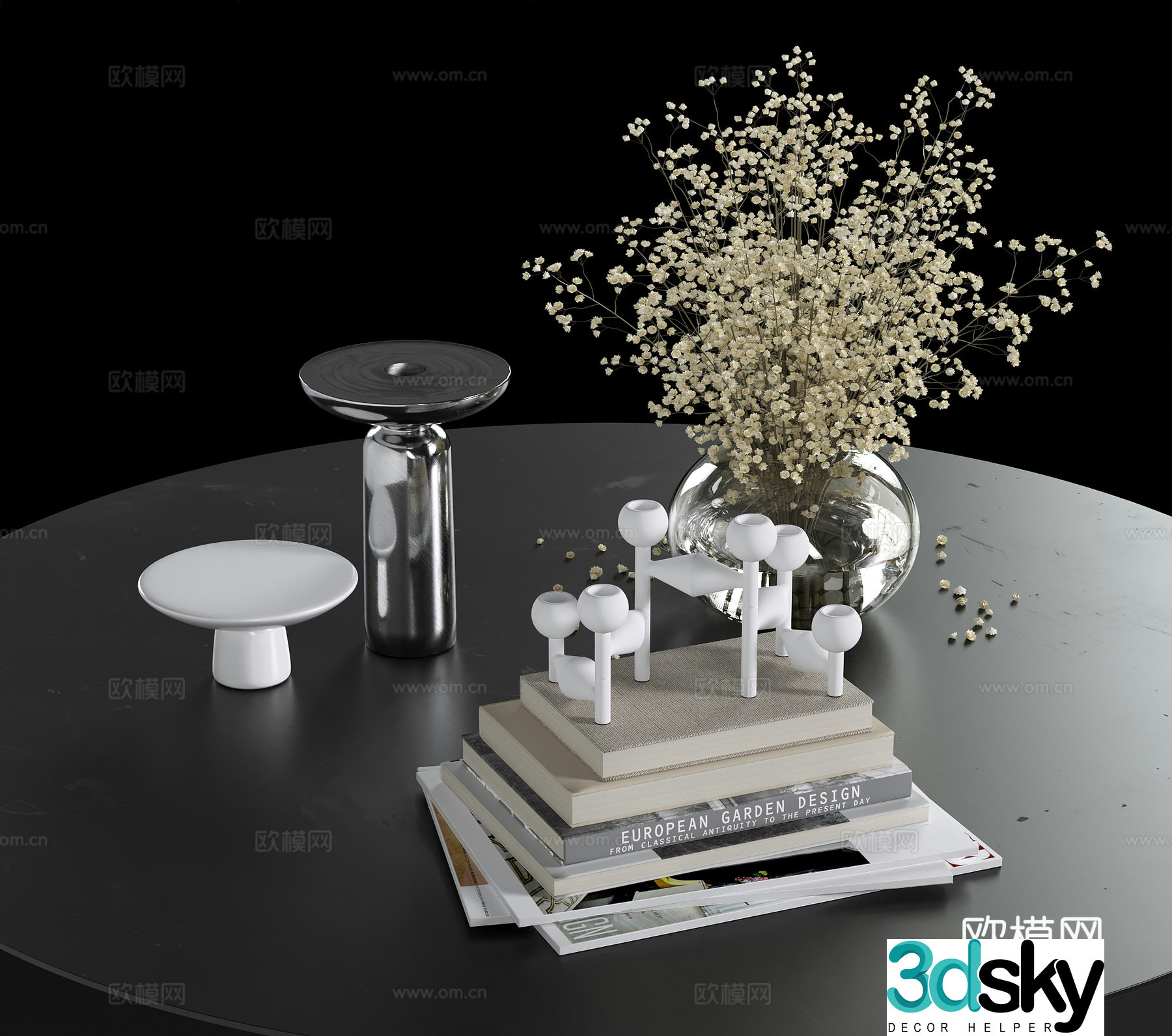 Modern jewelry ornaments 3d model