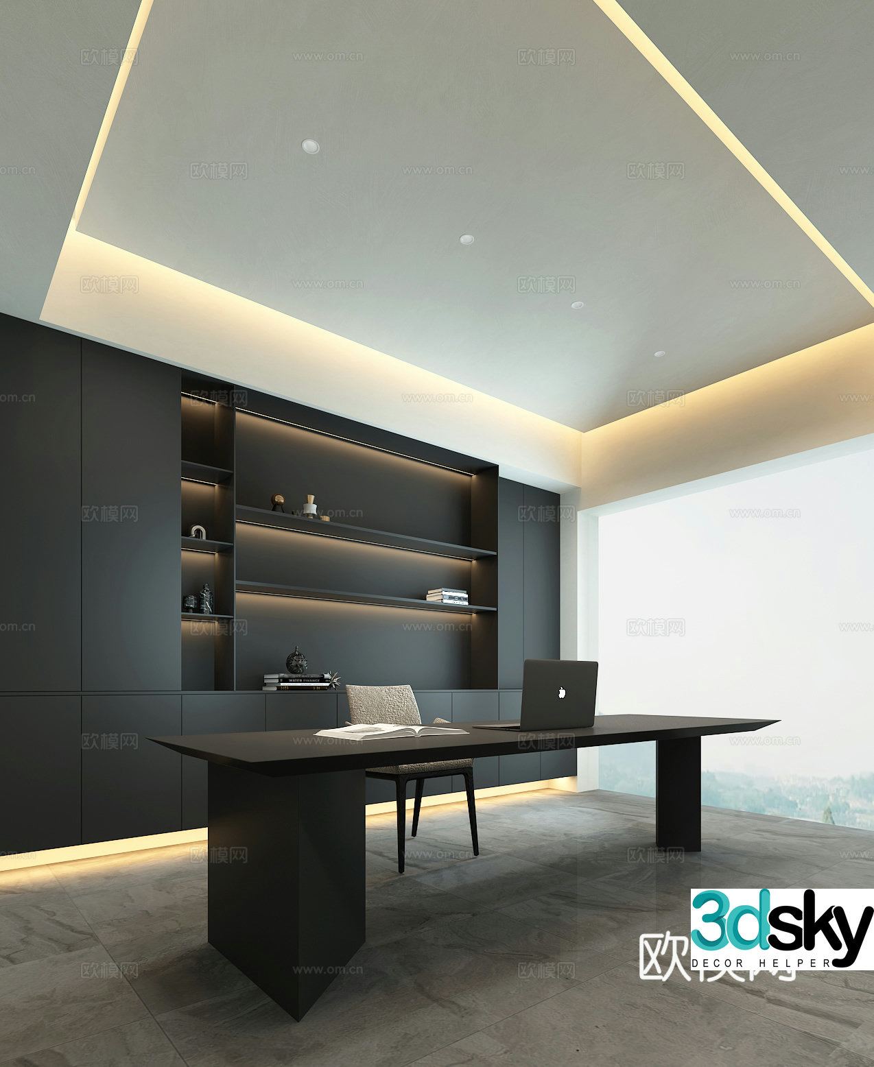 Modern study 3d model