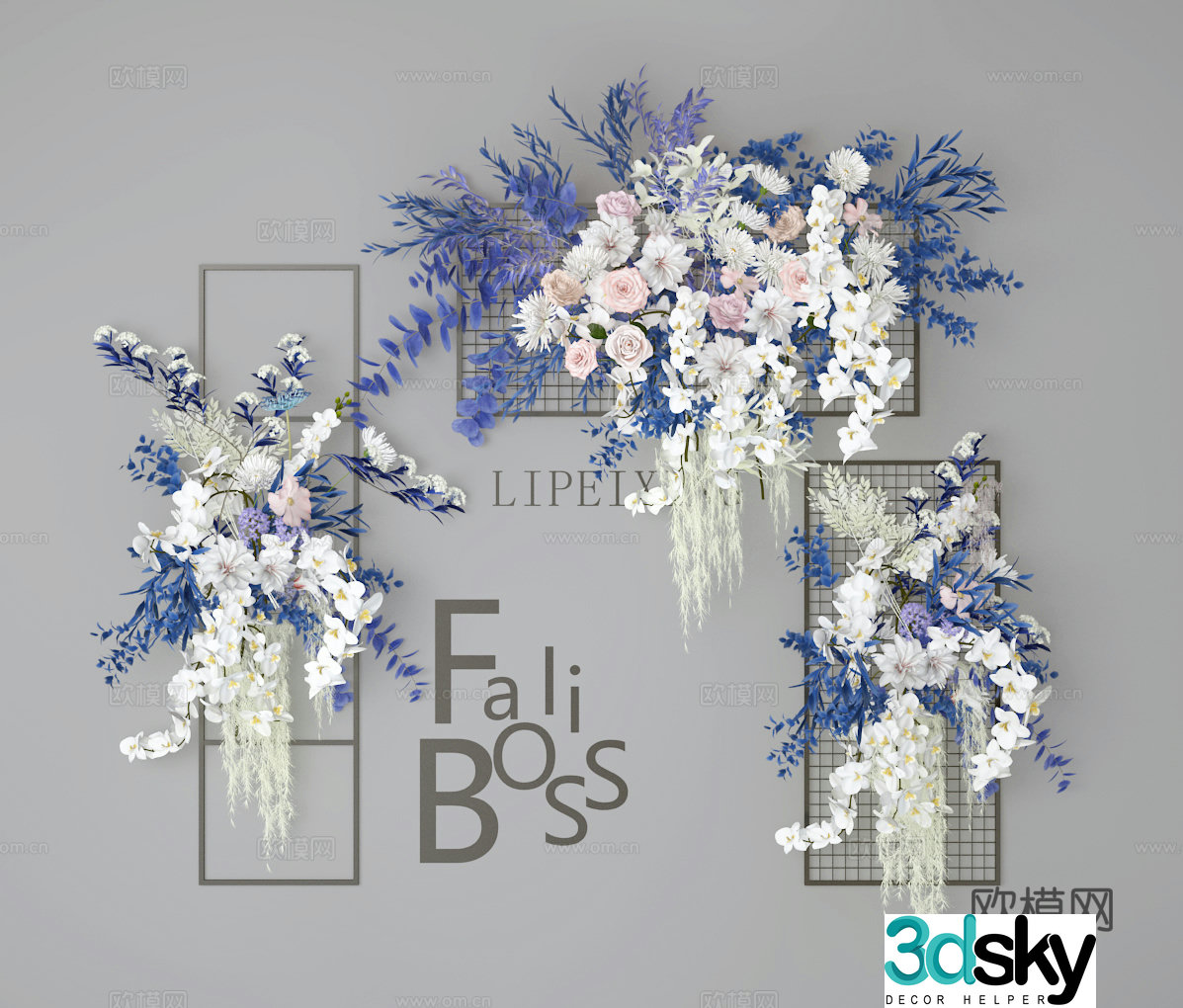 Flower wall 3d model