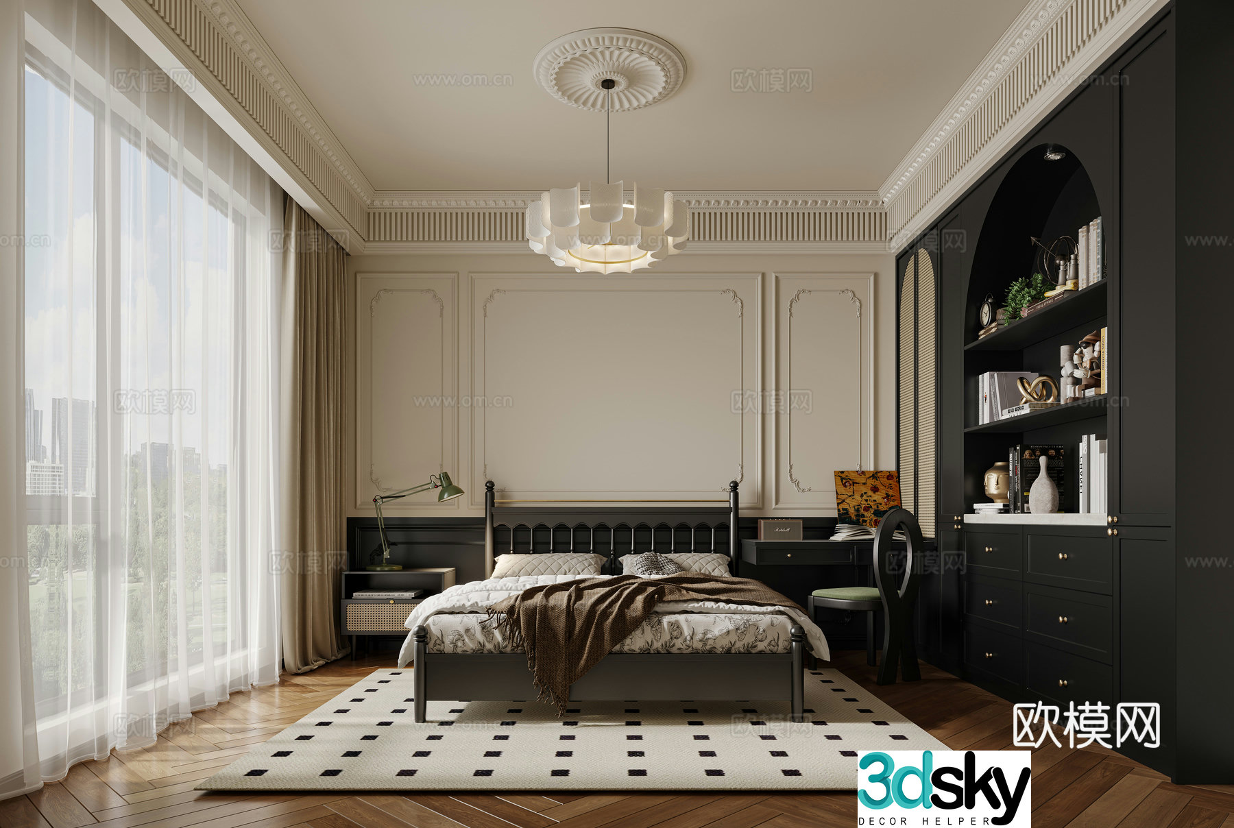 French medieval bedroom 3d model