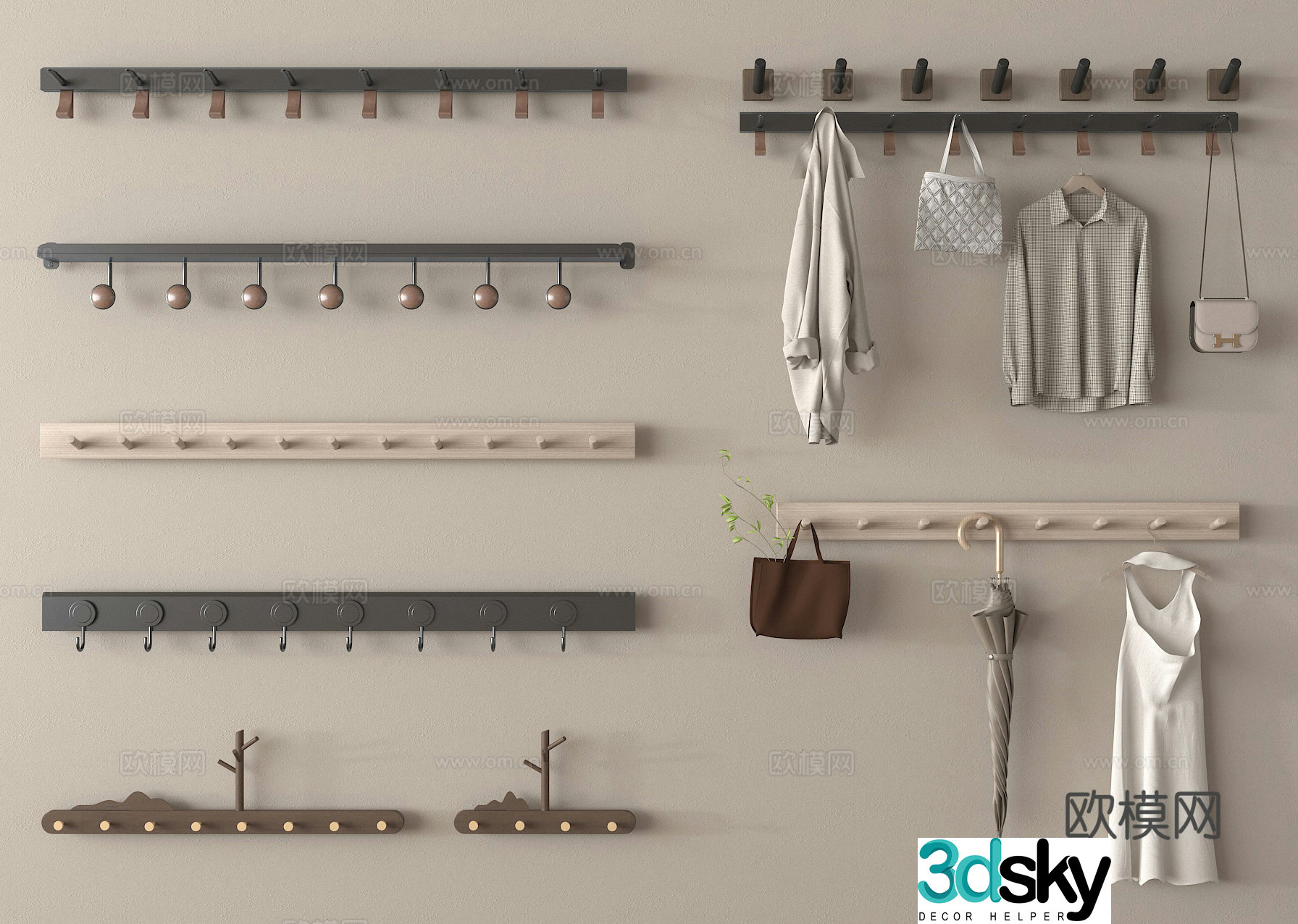 Modern clothes hook hook Clothes hook 3d model