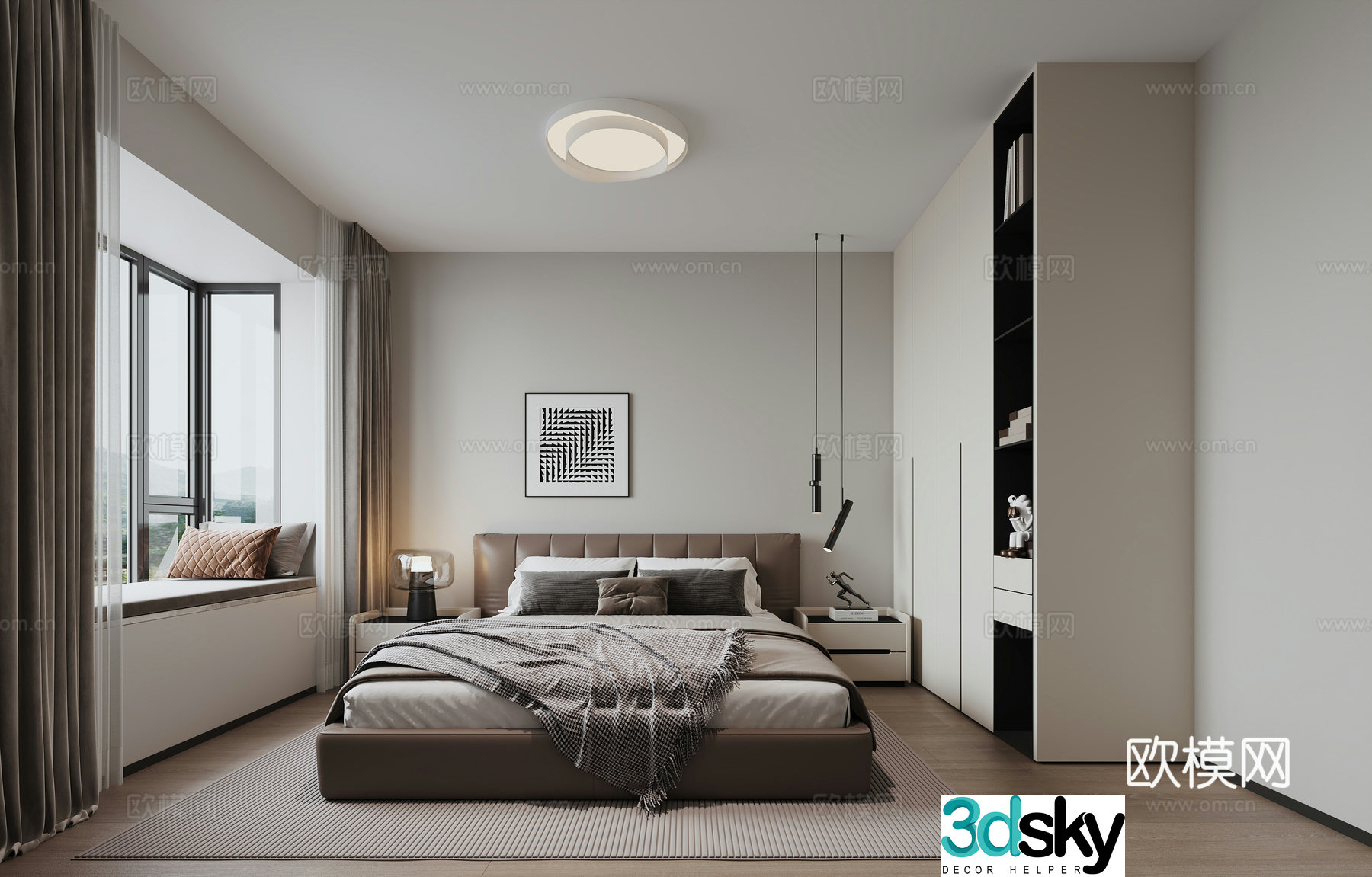 Modern bedroom 3d model