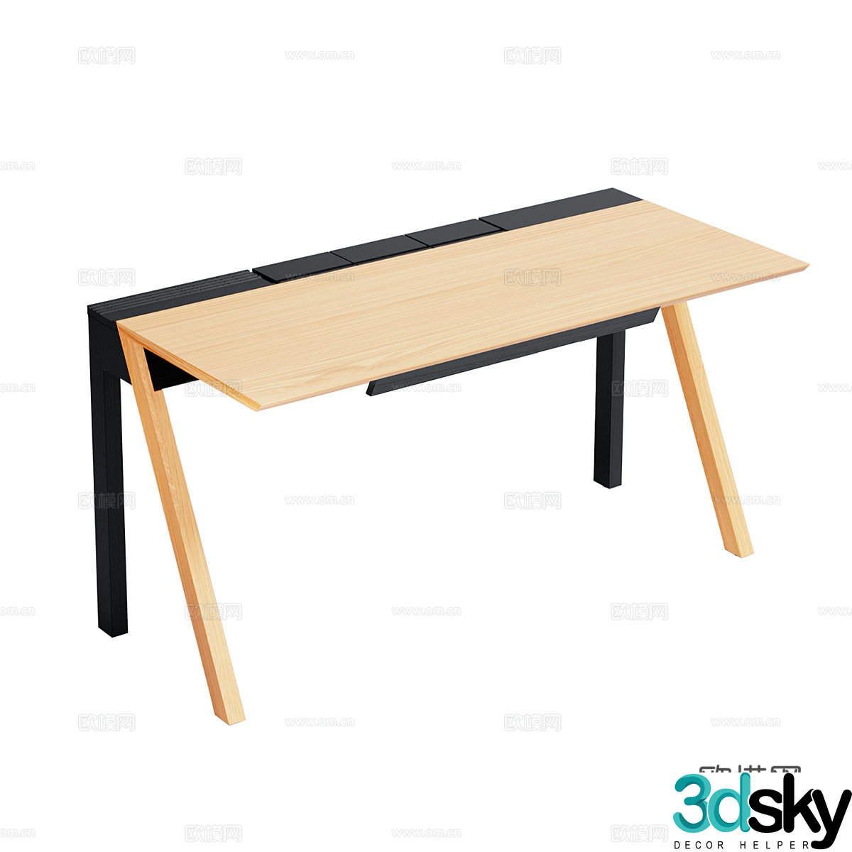 Nordic simple desk desk simple desk desk 3d model