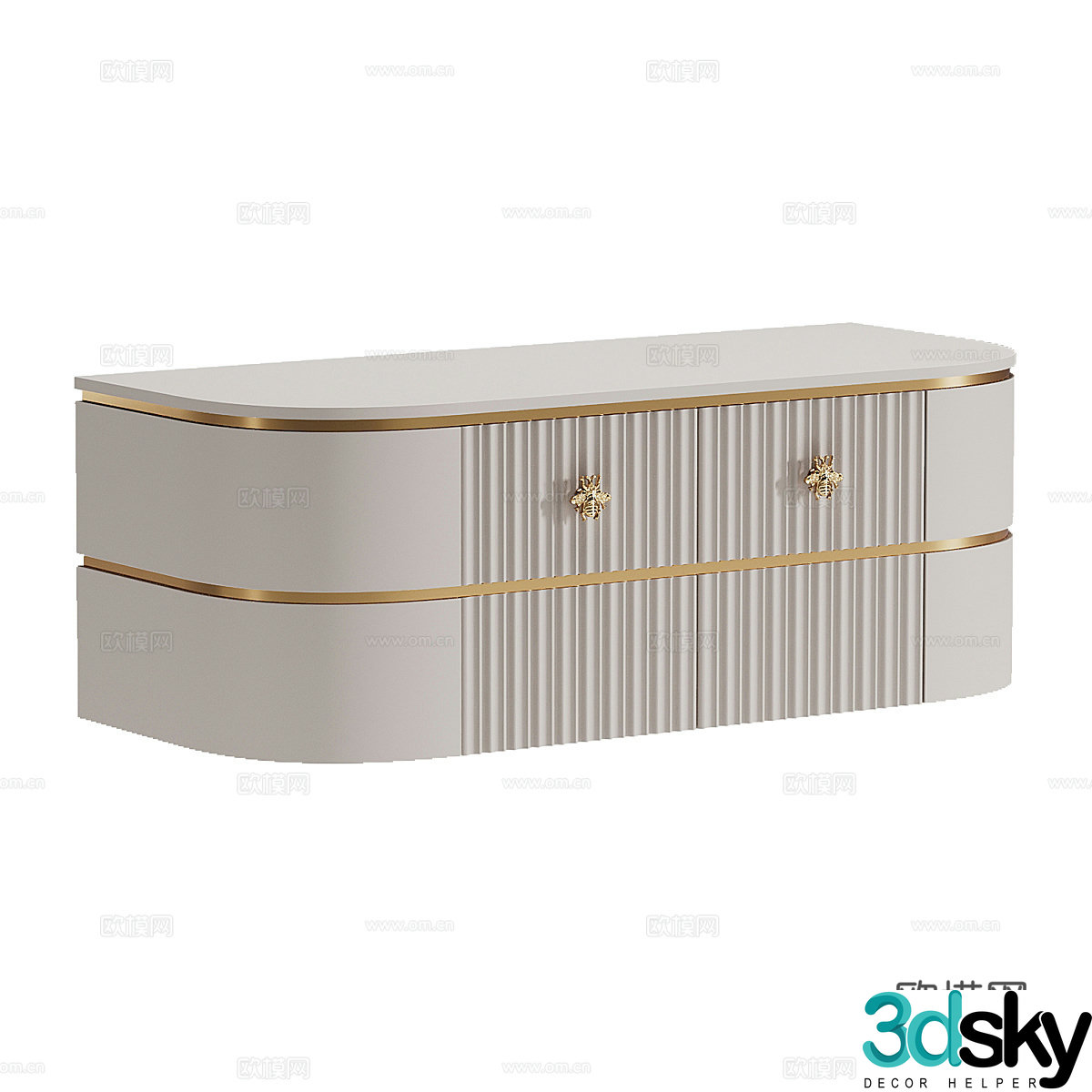Modern simple bedside table bedside table light luxury bedside table low cabinet decorative cabinet 3d model