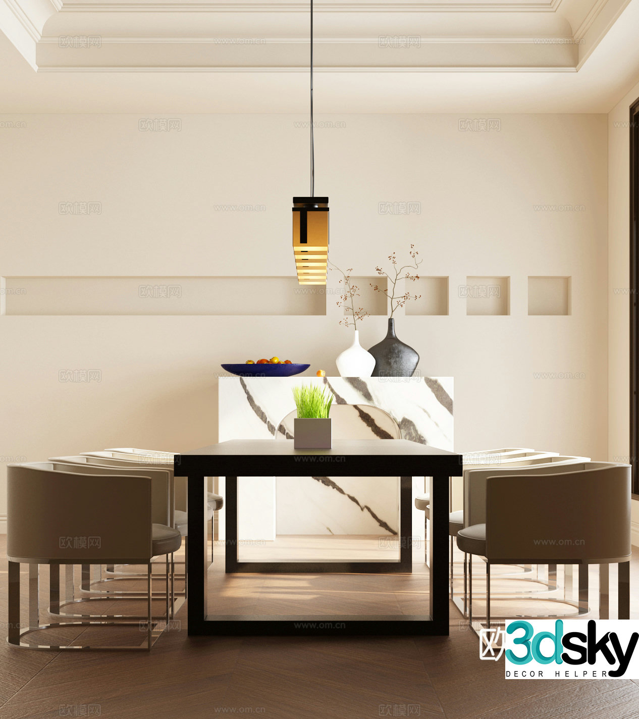 Modern restaurant 3d model