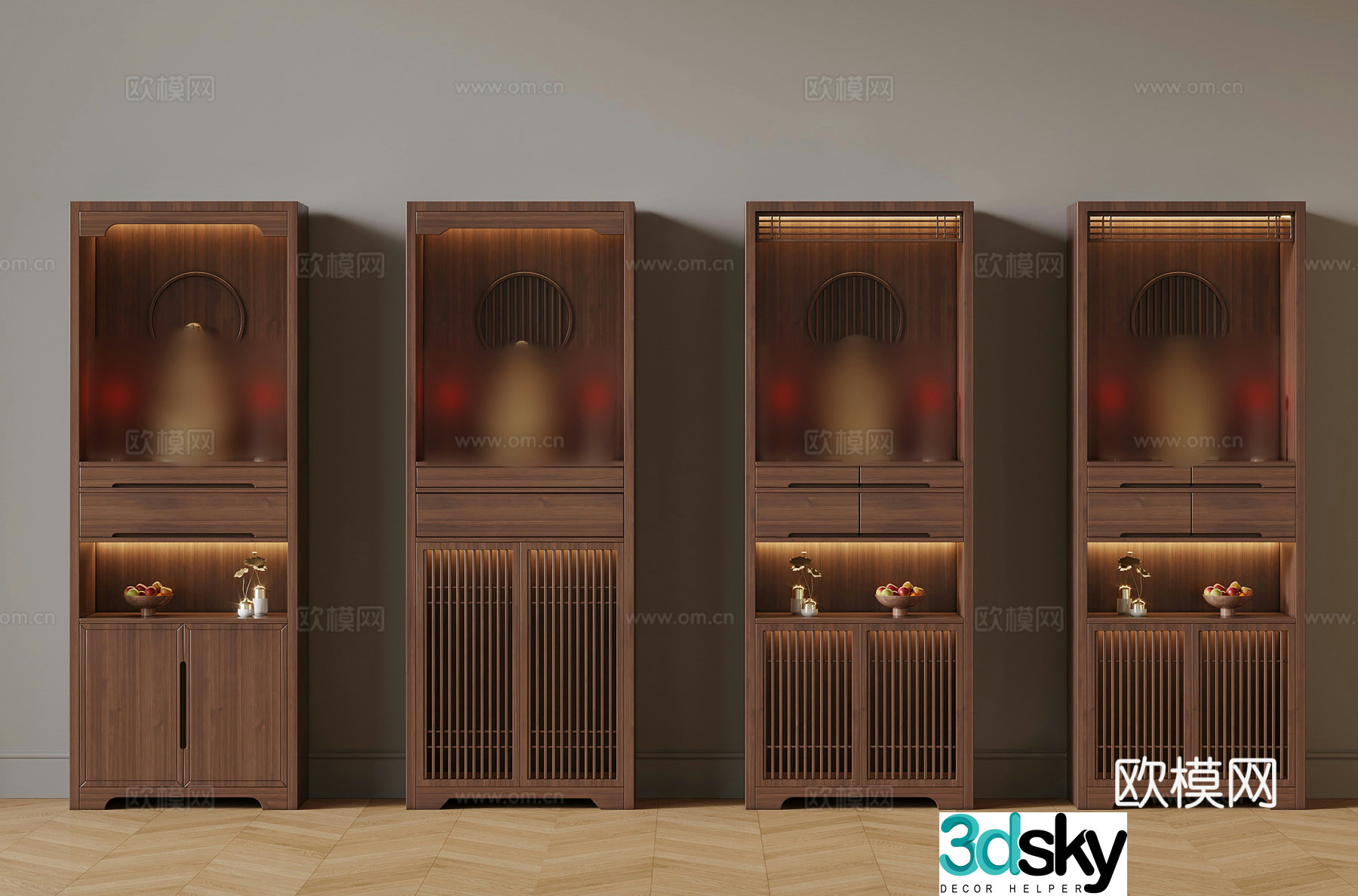 Modern Buddha niche Buddha statue 3d model