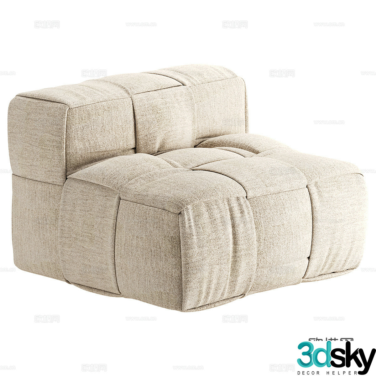 Modern Italian Trama G recliner 3d model