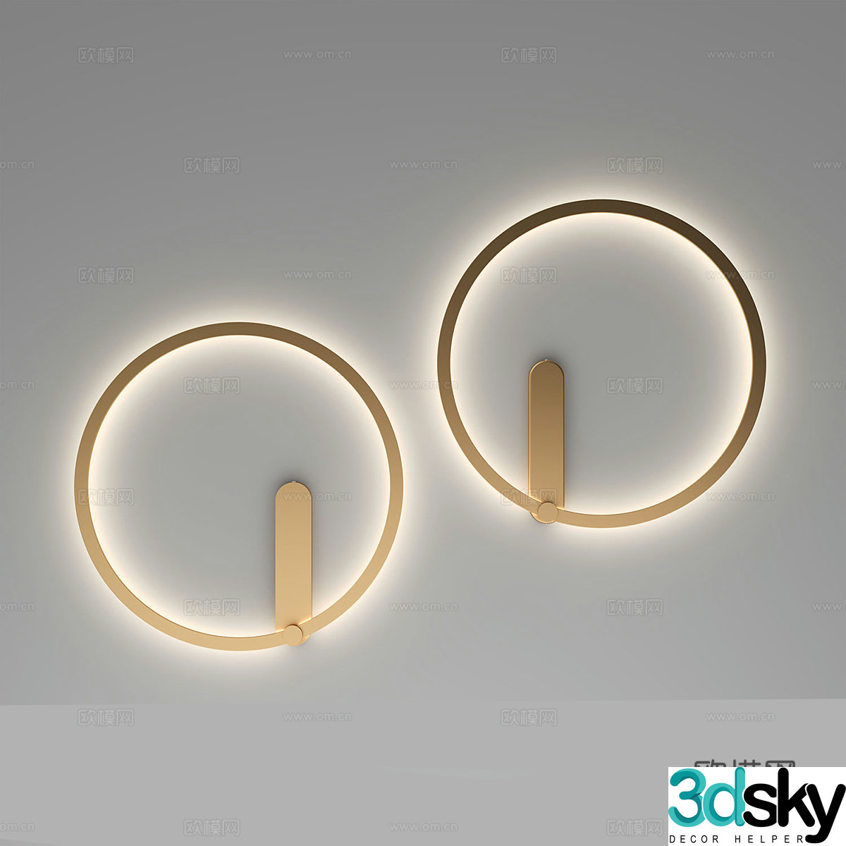 Modern simple and light luxury wall lamp wall lamp simple wall lamp round wall lamp lamp lamp 3d model