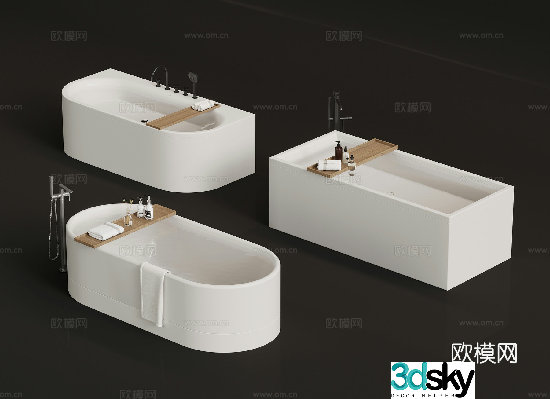Modern bathtub 3d model