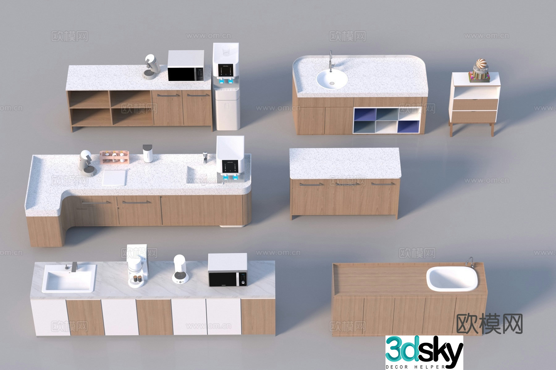 Modern water bar 3d model