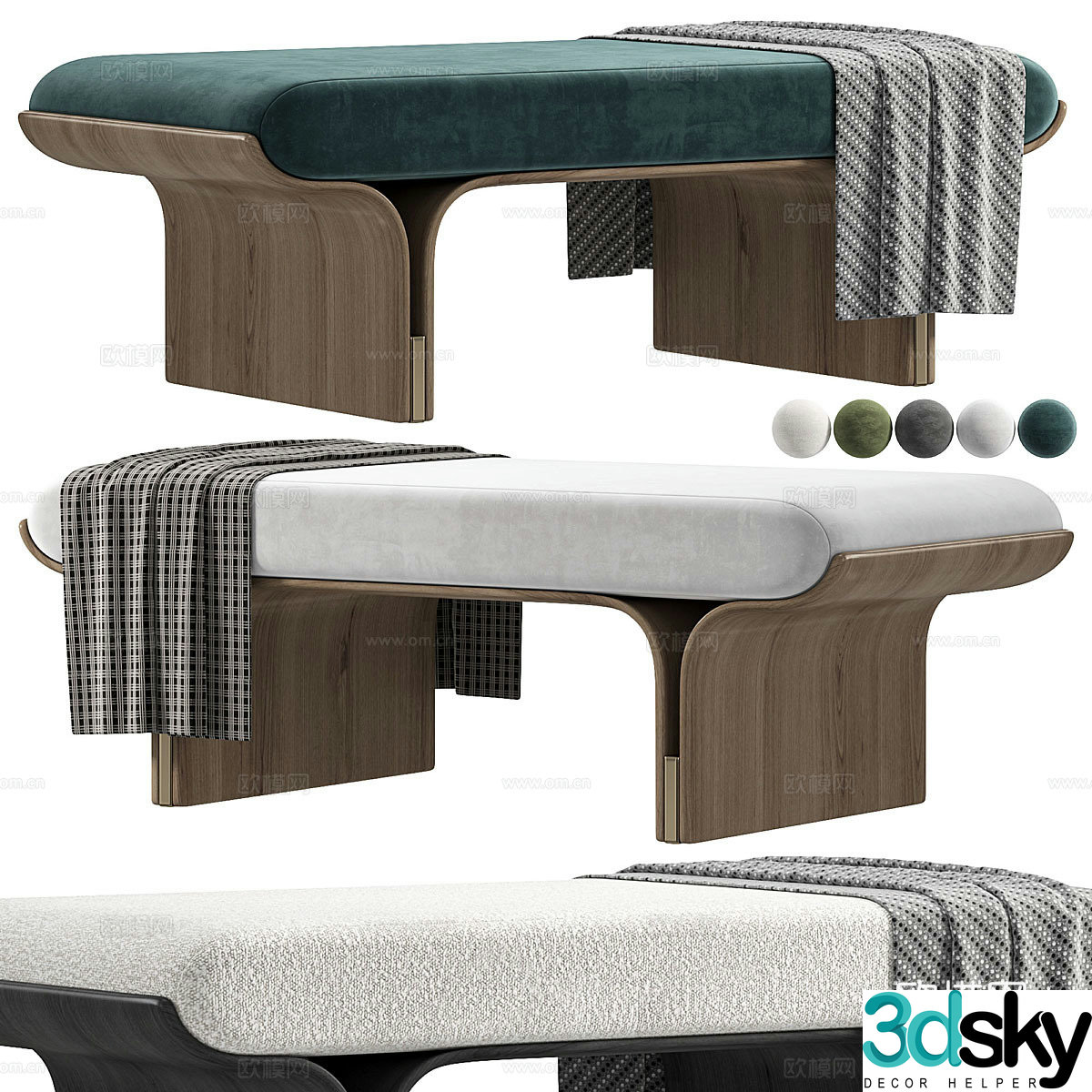 New Chinese light luxury Stami pedal 3D model