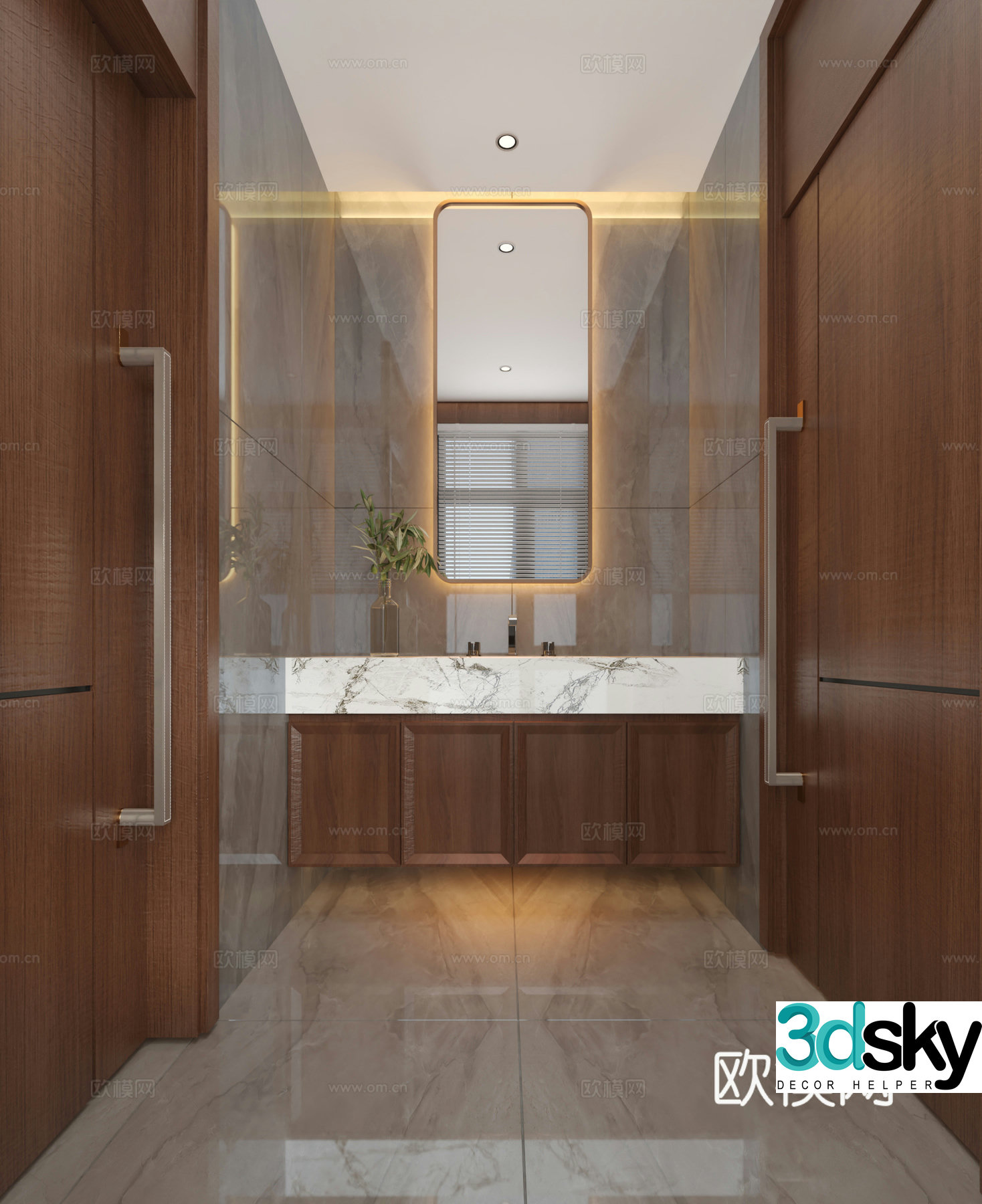 New Chinese bathroom 3D model