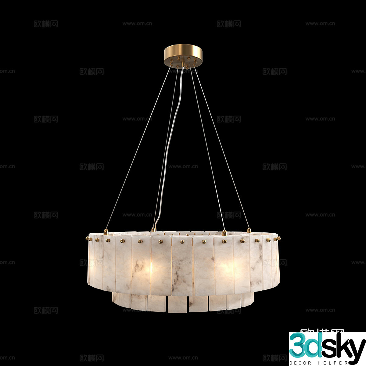 Modern simple light luxury chandeliers chandeliers simple chandeliers living room chandeliers decorative chandeliers 3D model