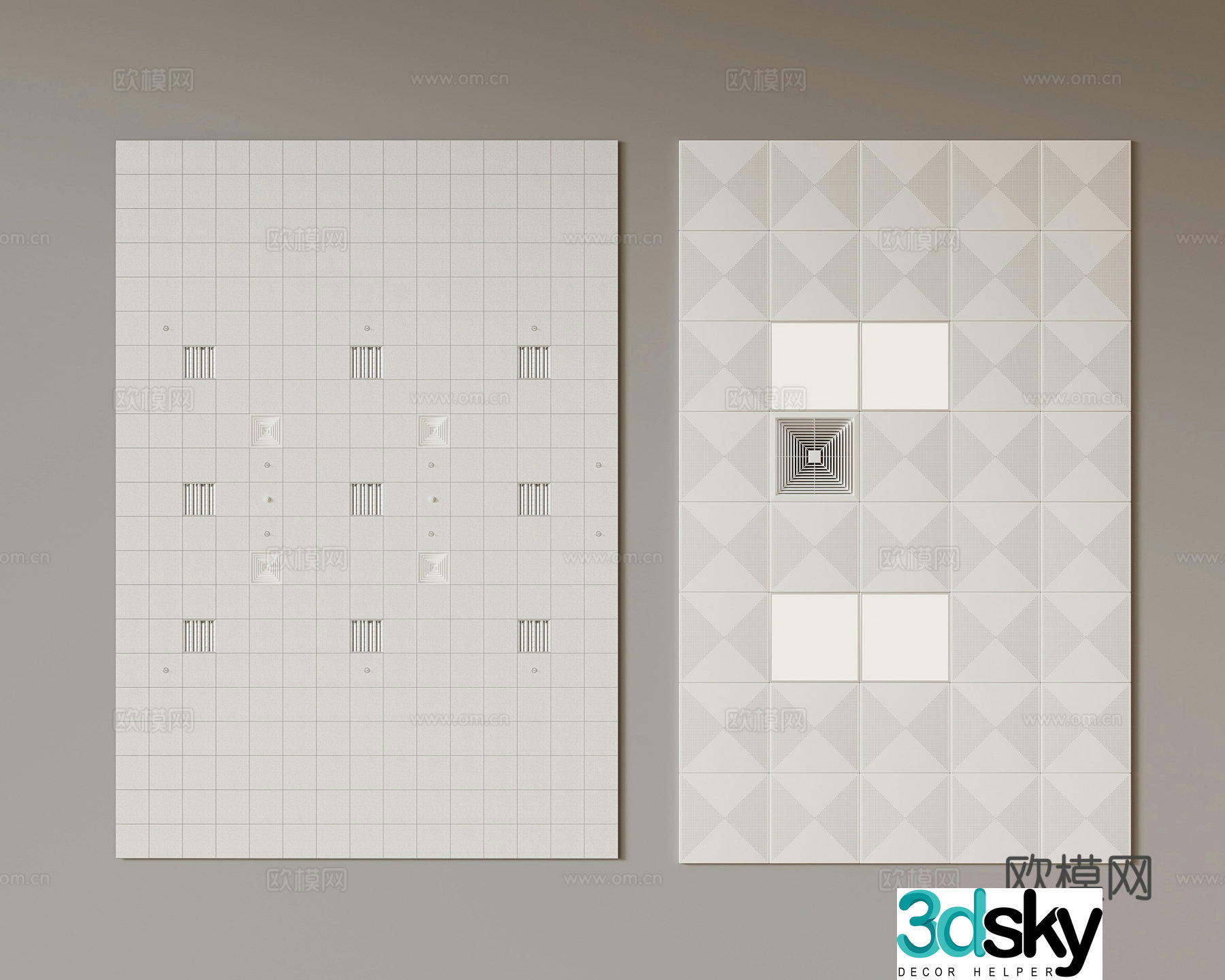 Modern ceiling 3d model