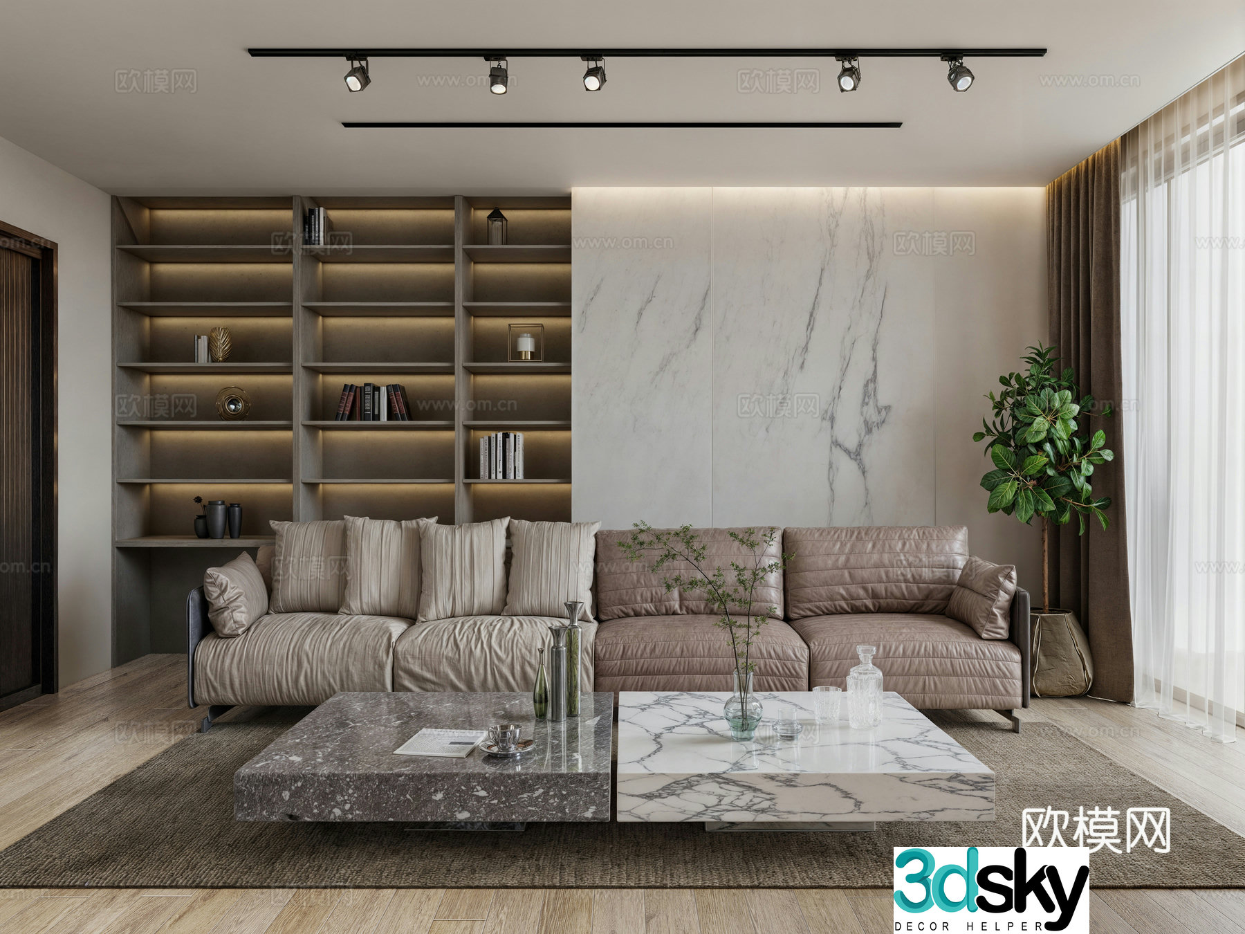Modern living room 3d model