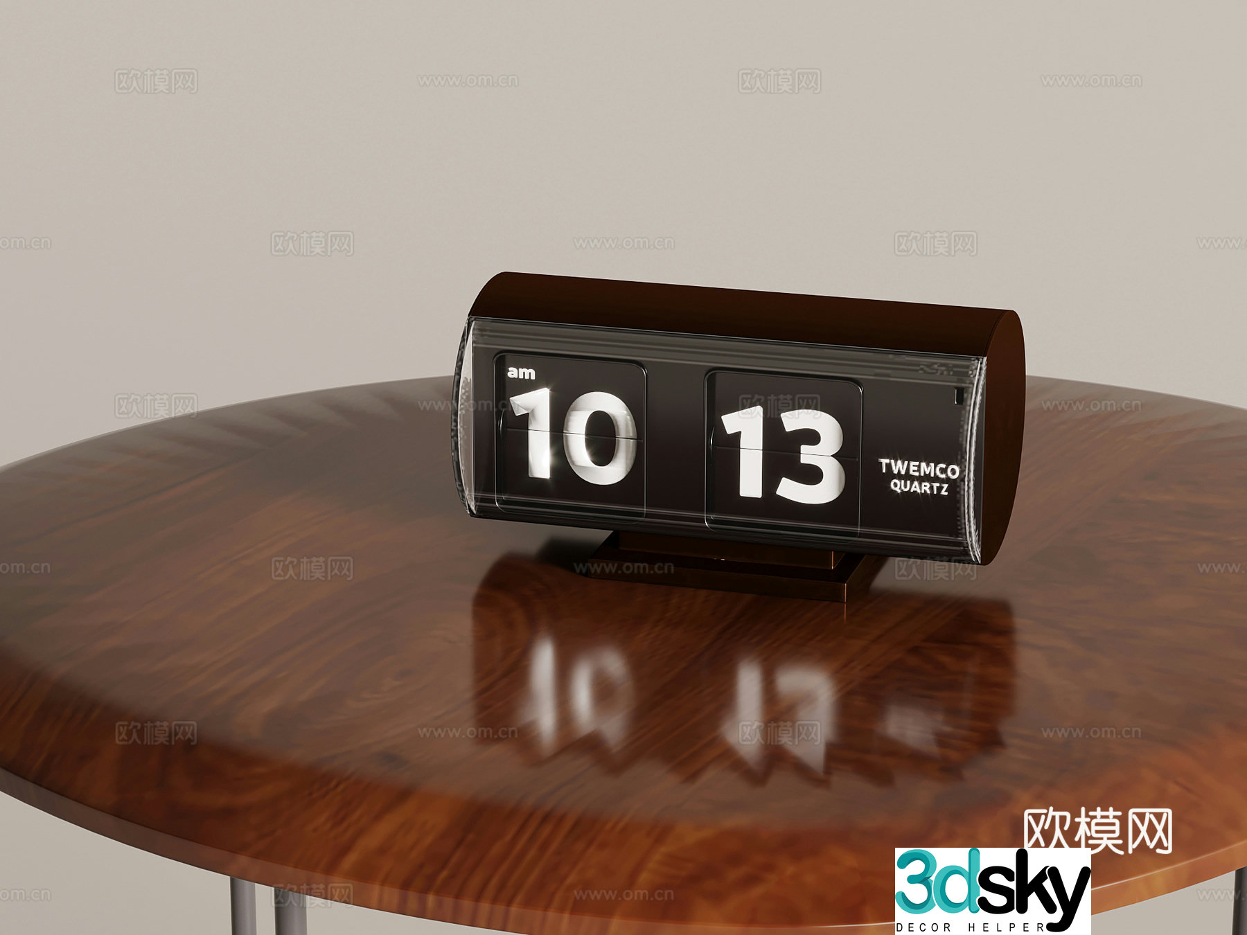 Modern clock ornaments clock alarm clock 3d model