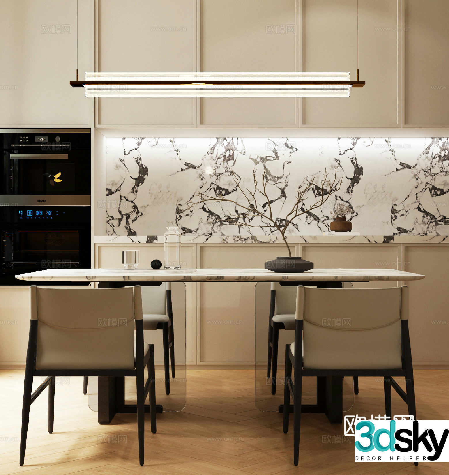 Modern restaurant Italian restaurant 3d model