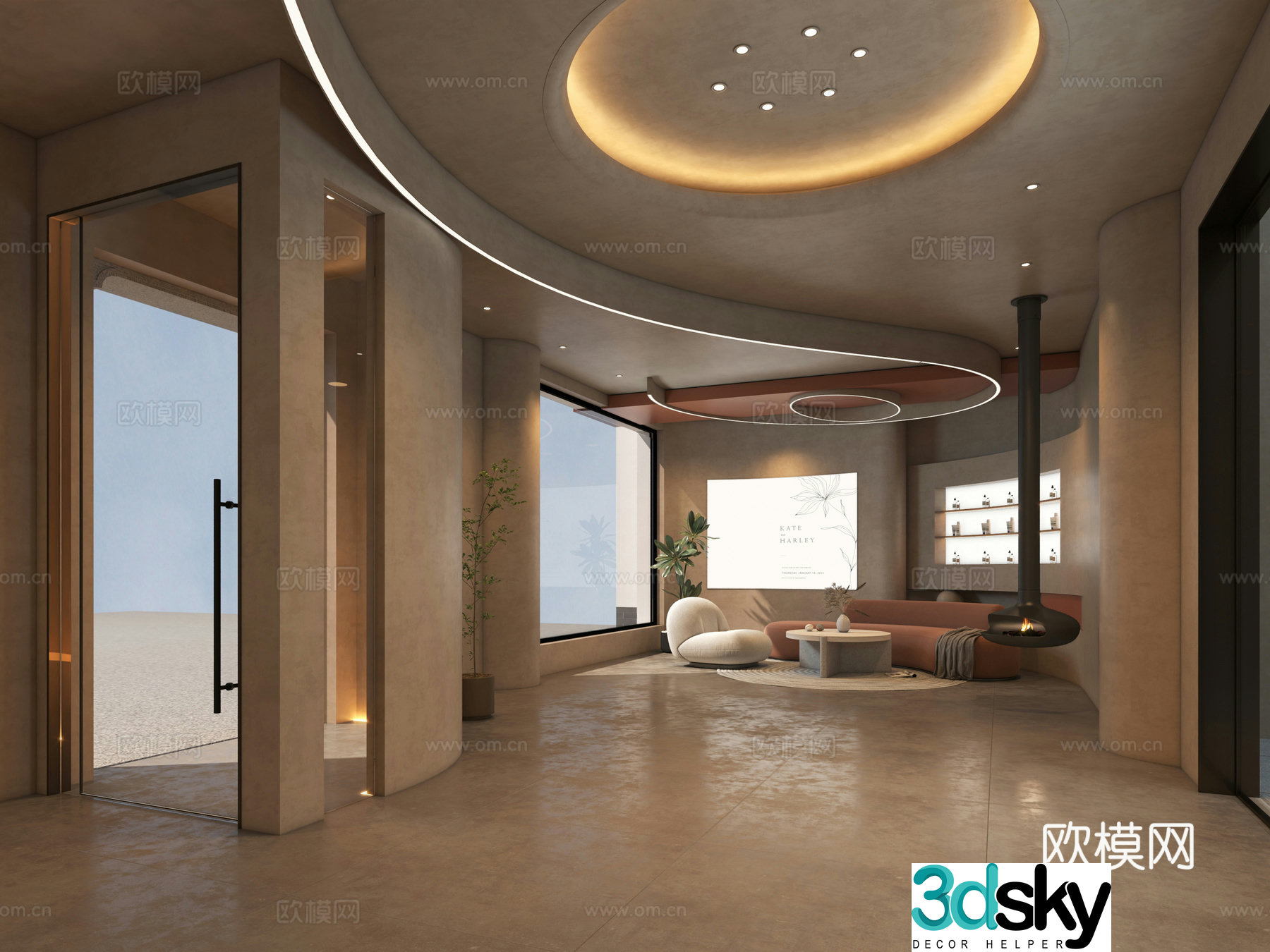 Jijifeng Beauty Salon Hall 3D Model