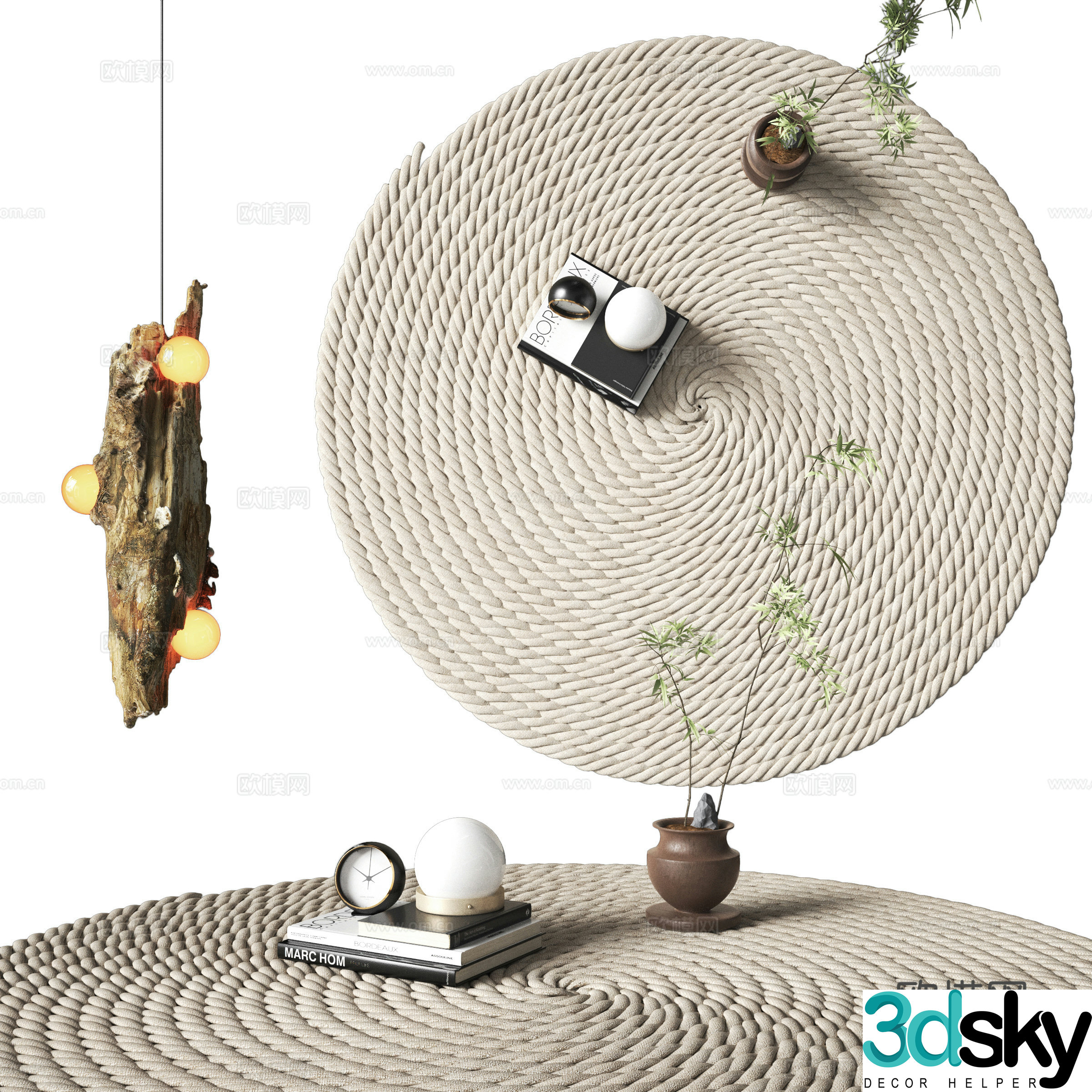 Modern round carpet 3d model