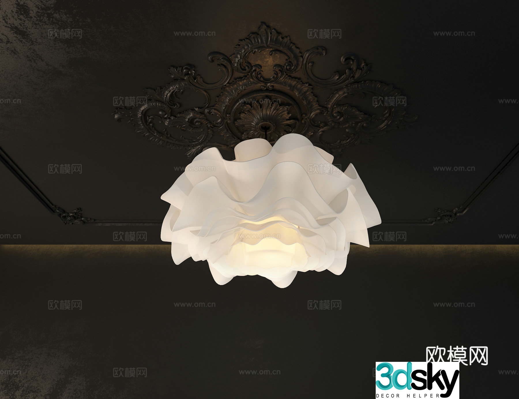3D model of medieval style chandelier