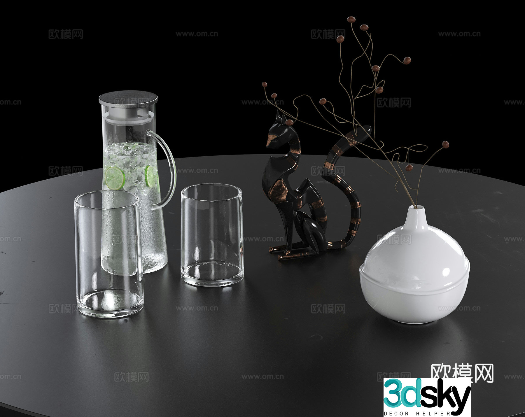 Modern jewelry ornaments 3d model