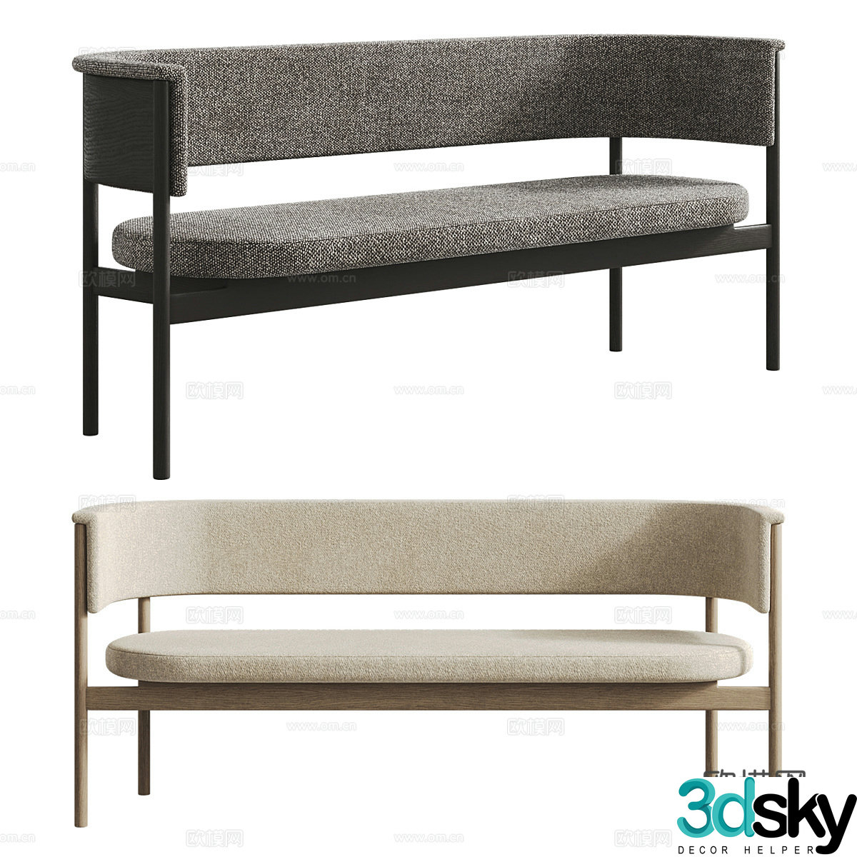 New Chinese style leisure chair 3d model