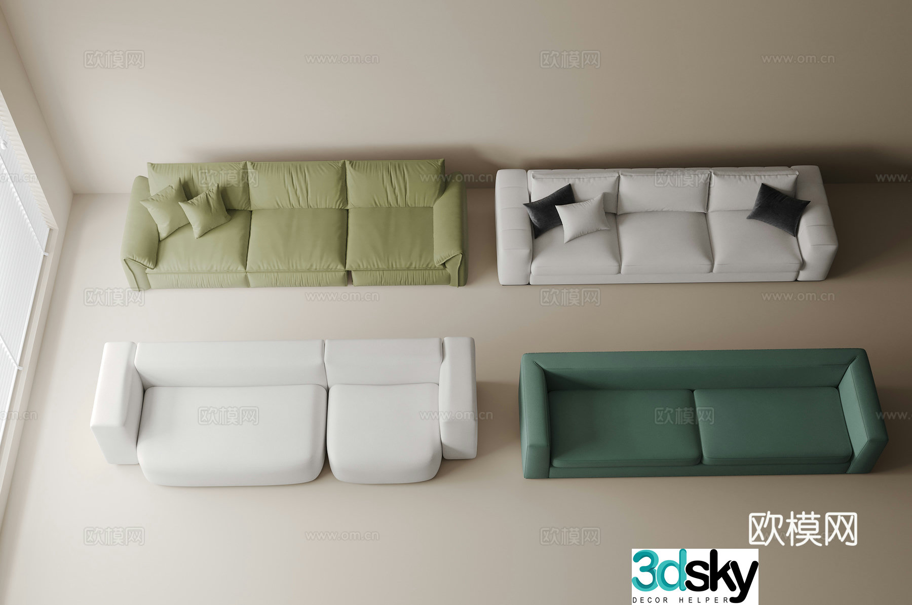 Modern sofa combination 3d model
