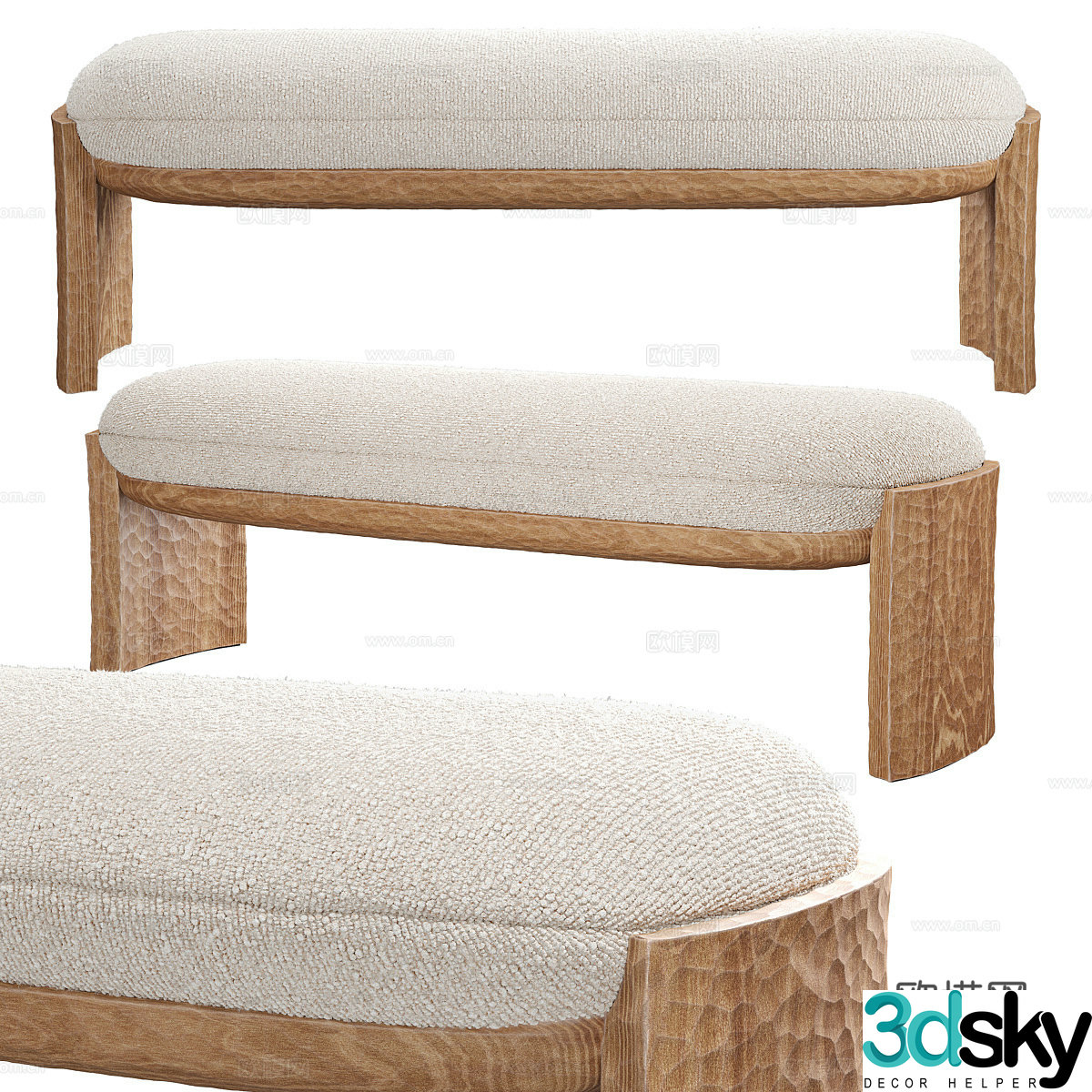 New Chinese style Wasabi MAD bench 3D model