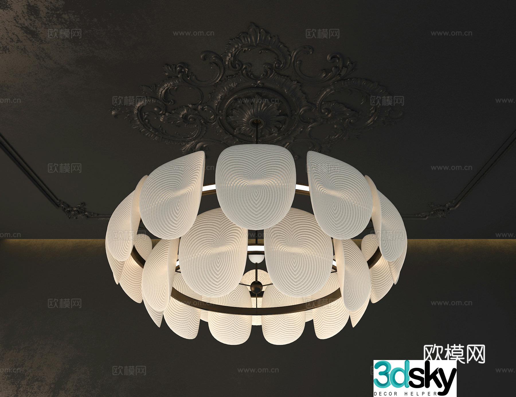 3D model of medieval style chandelier