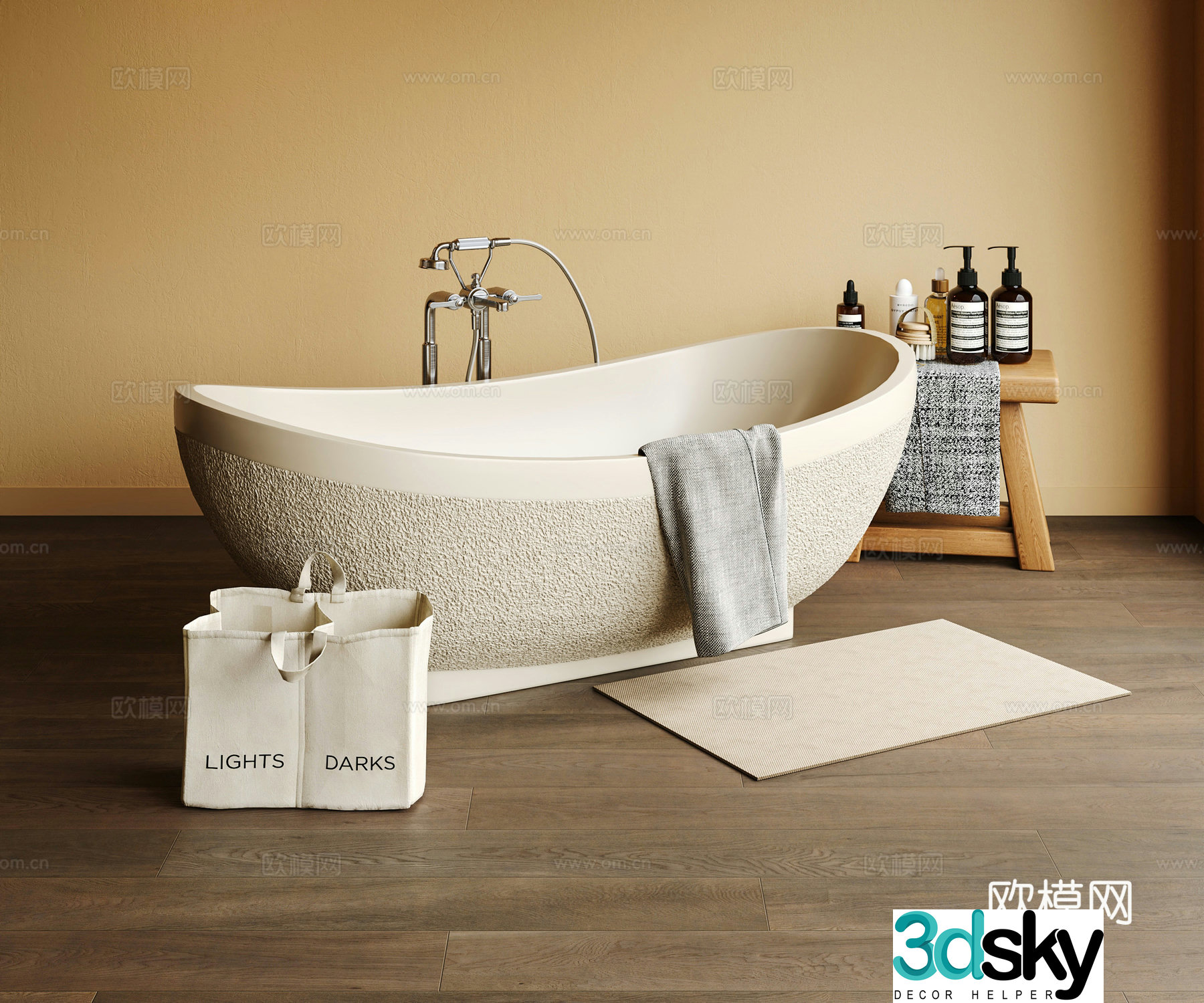 Modern bathtub 3d model