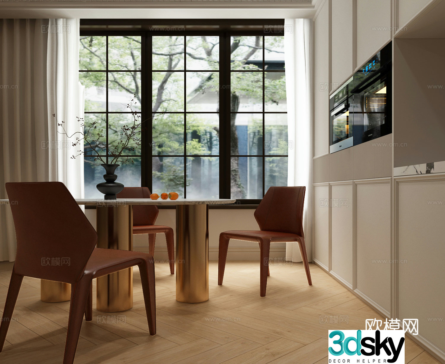 Modern restaurant Italian restaurant 3d model