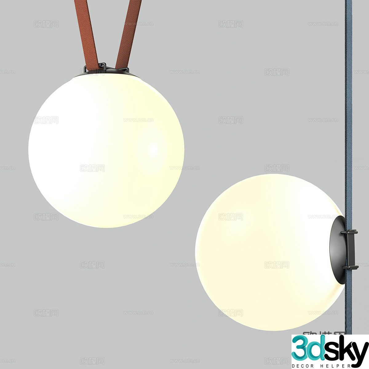 Nordic simple chandeliers chandeliers simple chandeliers spherical chandeliers restaurant chandeliers 3D model