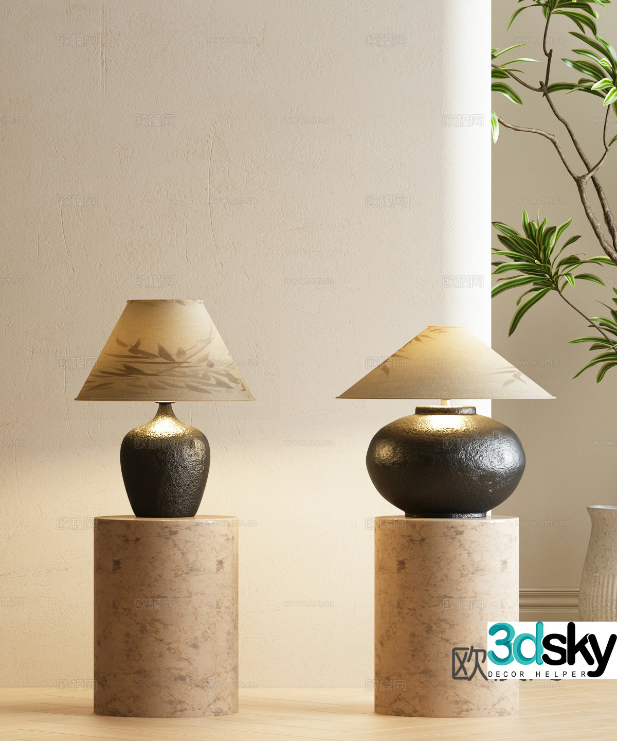 Modern Wasabi Fengtai lamp Modern medieval Fengtai lamp 3D model