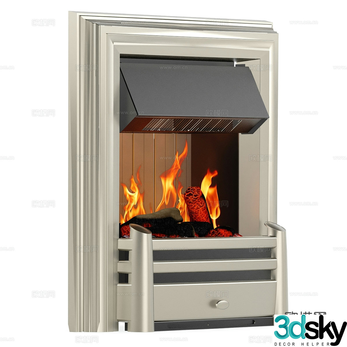 Nordic minimalist fireplace fireplace minimalist fireplace living room fireplace bedroom fireplace decorative wall 3d model