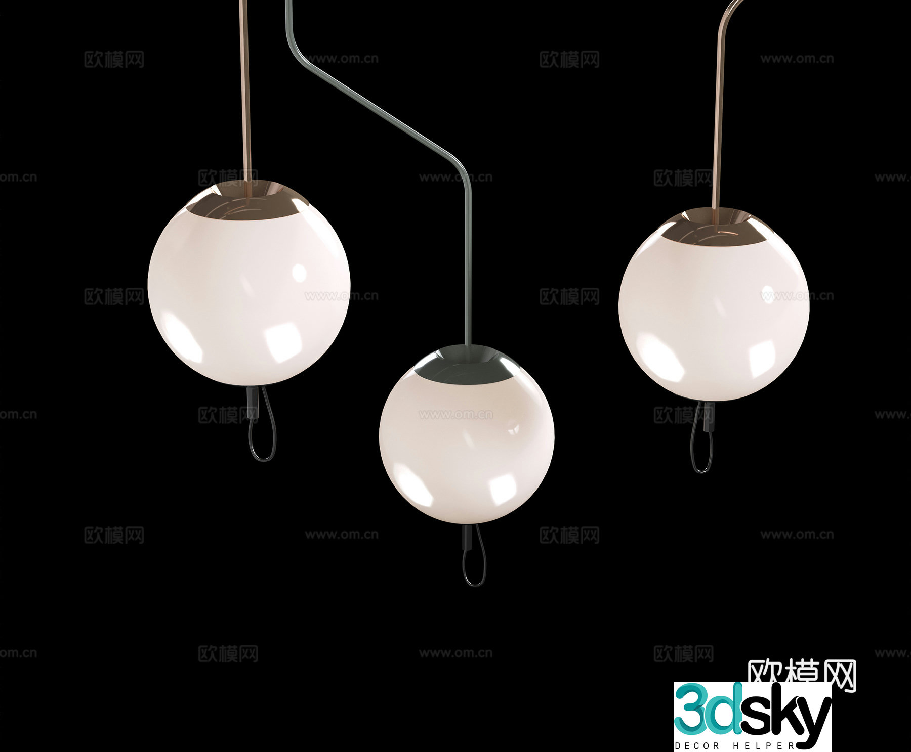 Modern chandelier 3d model