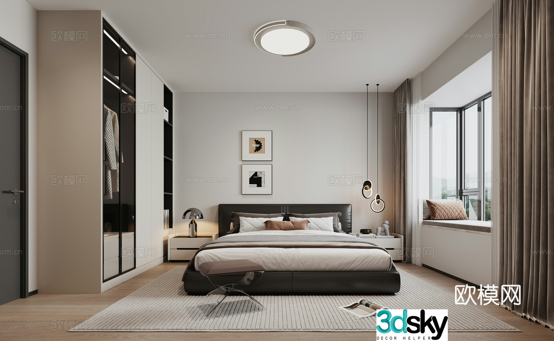 Modern bedroom 3d model