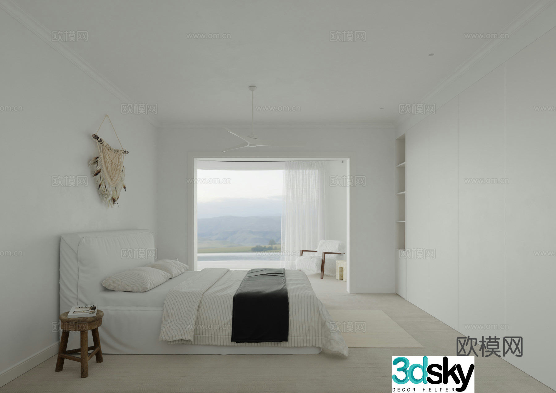 Modern bedroom 3d model